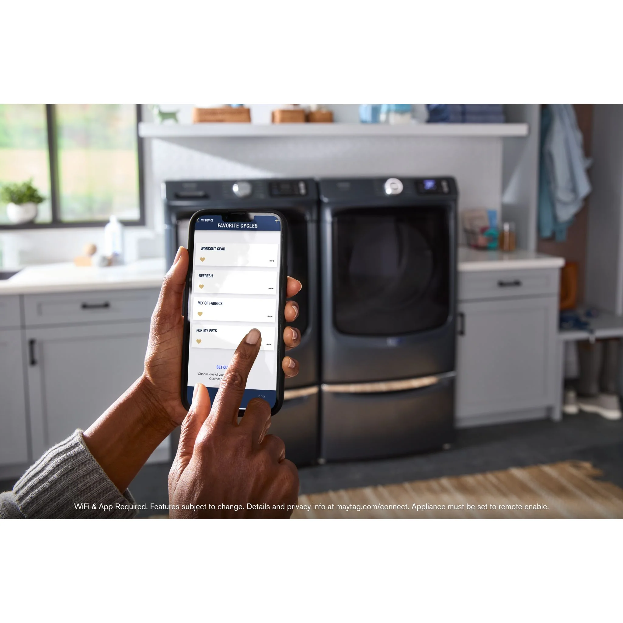Maytag Smart Pet Pro Front Load Laundry Pair - 5.8 cu. Ft. - Midnight Steel (MFW7020RF & YMED7020RF) - Image 3