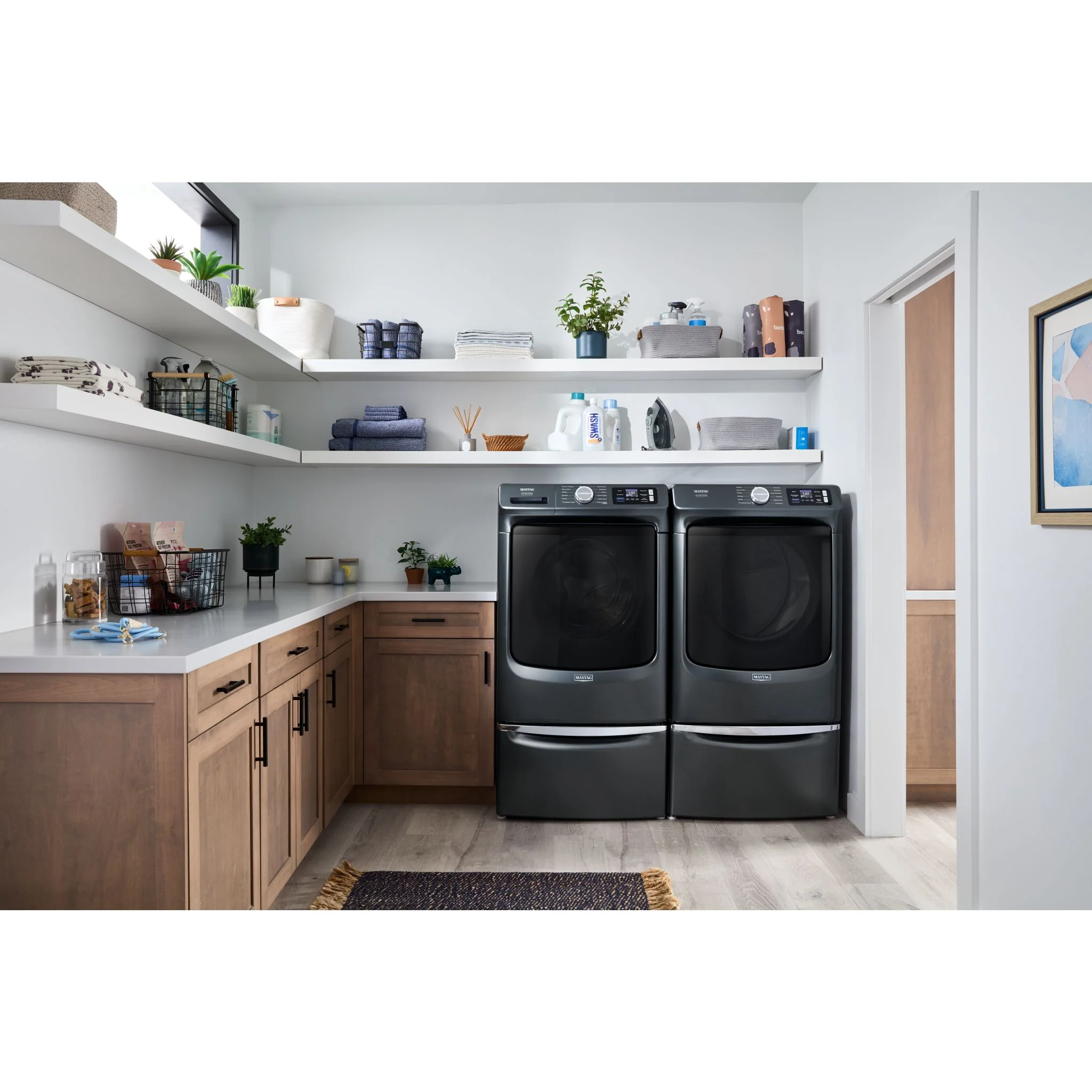 Maytag Smart Pet Pro Front Load Laundry Pair - 5.8 cu. Ft. - Midnight Steel (MFW7020RF & YMED7020RF) - Image 5