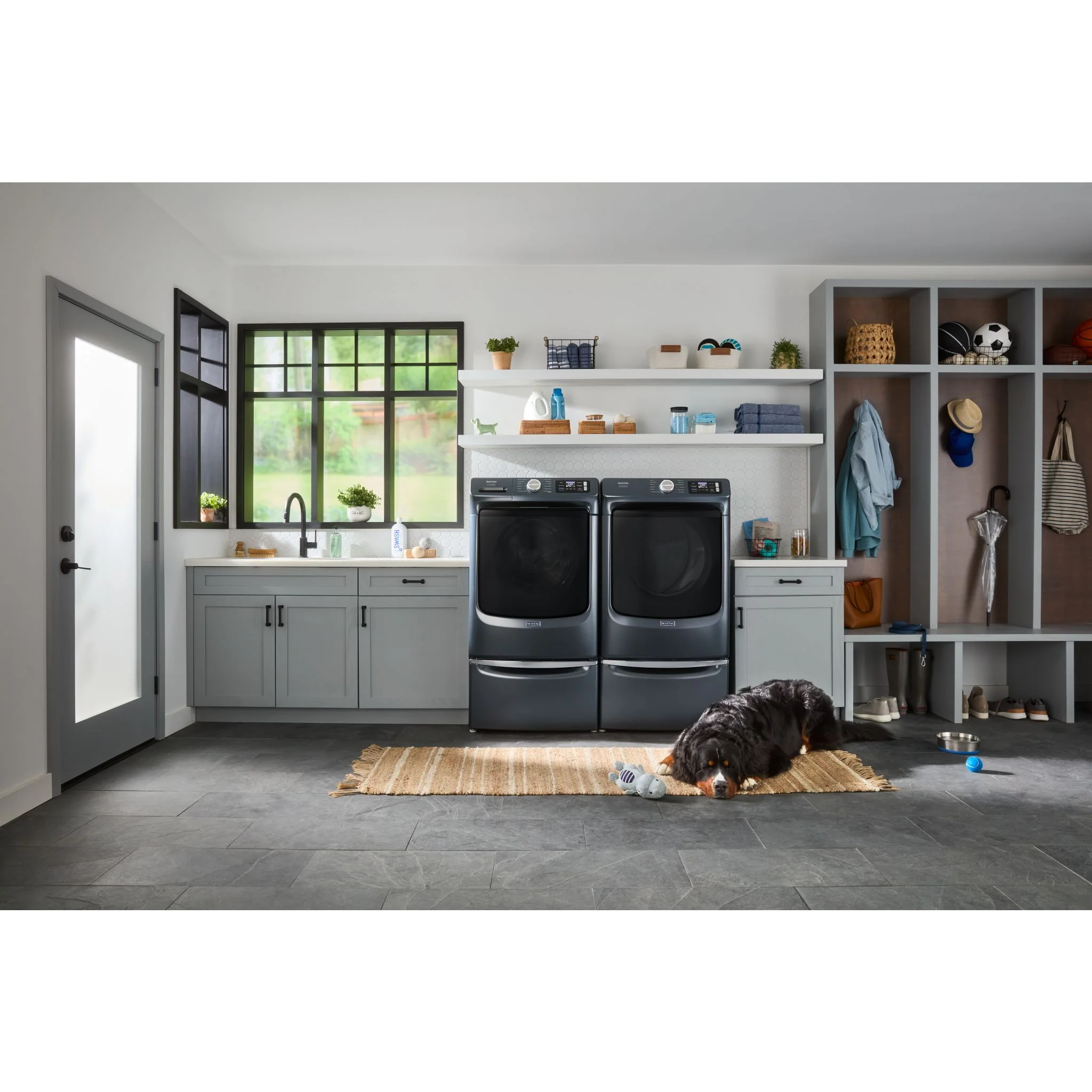 Maytag Smart Pet Pro Front Load Laundry Pair - 5.8 cu. Ft. - Midnight Steel (MFW7020RF & YMED7020RF) - Image 7