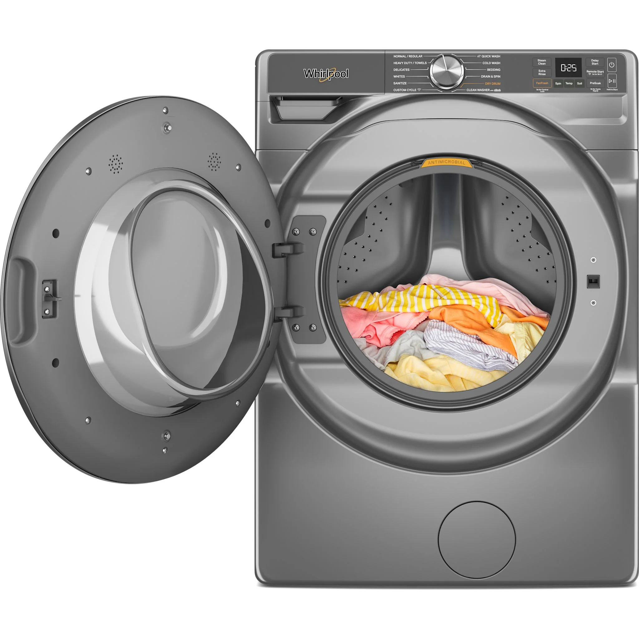 Whirlpool 5.8 cu. ft. Smart Front Load ENERGY STAR Certified Washer with FreshFlowVent System and AI Intelligent Wash -Radiant Silver (WFW6720RR) - Image 5