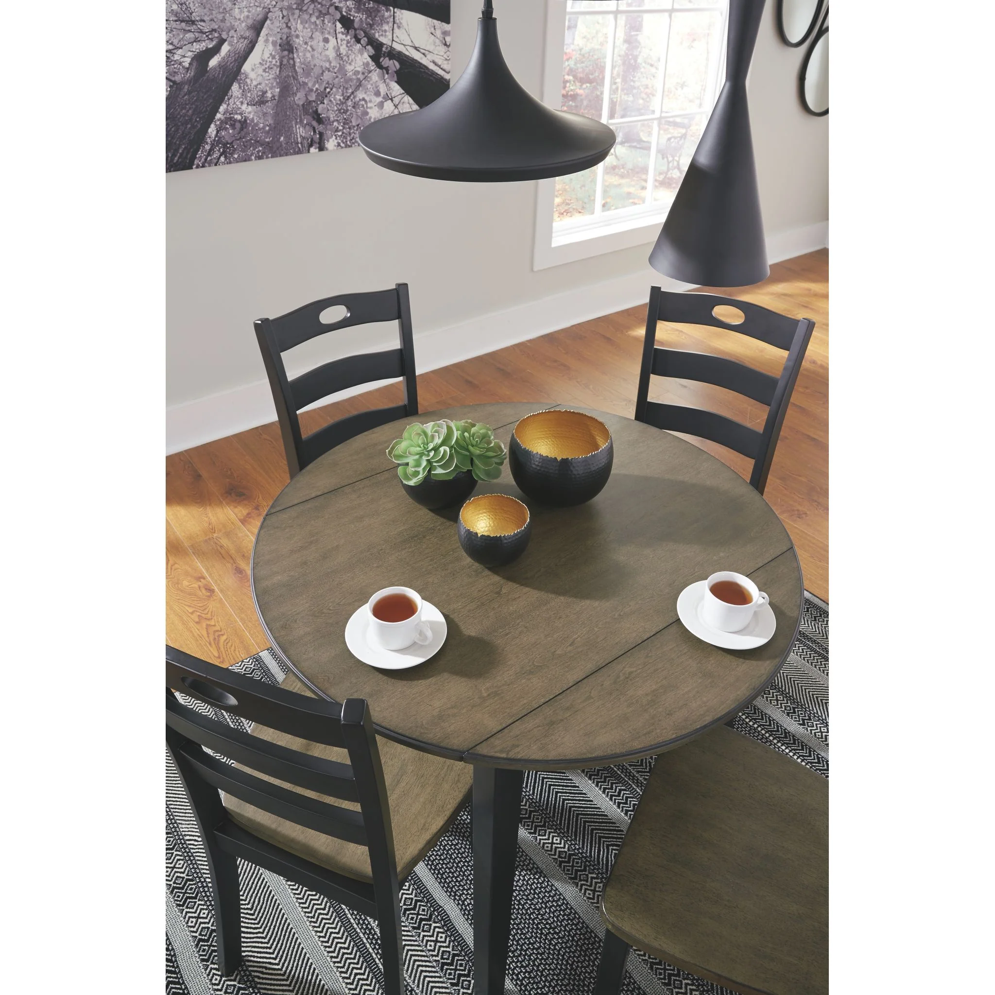 Froshburg Round Drop Leaf Table - Image 5