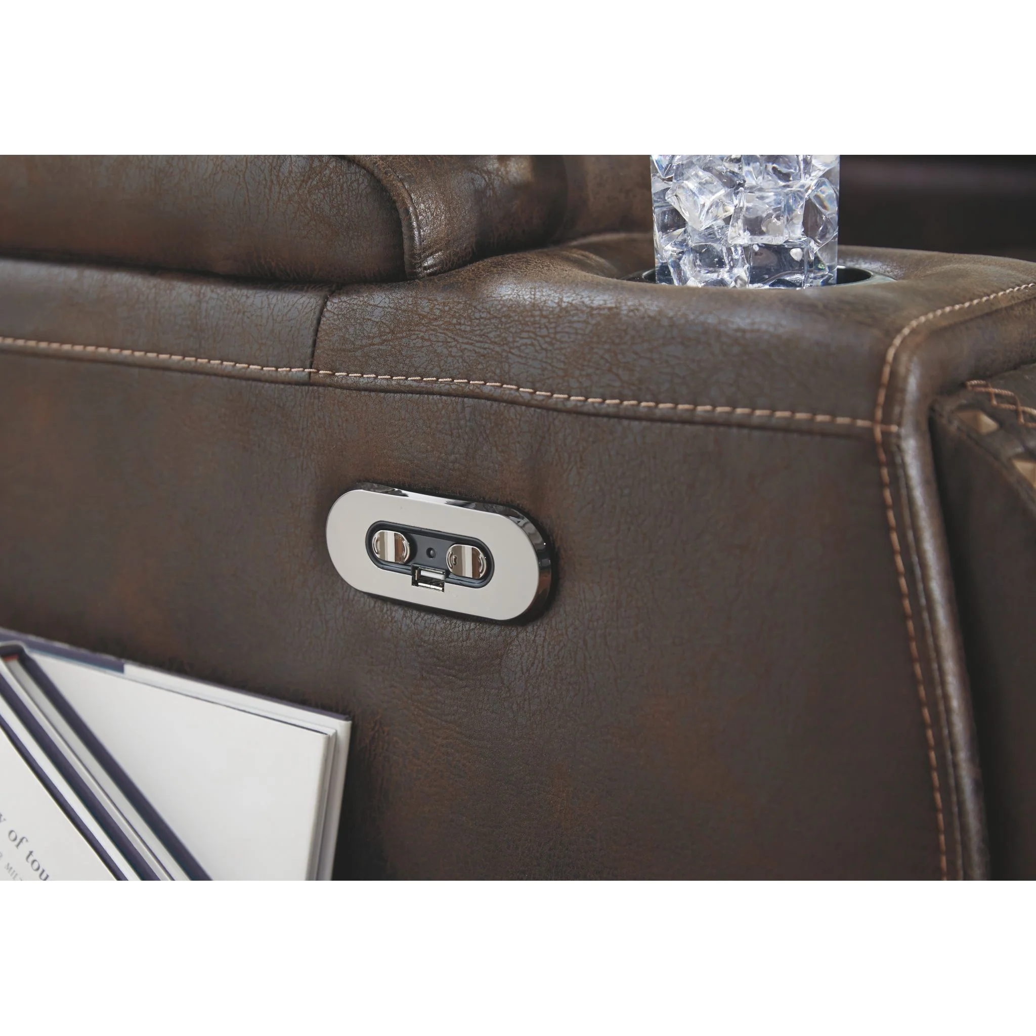 Game Zone Power Reclining Loveseat with Console and Adj Head - Image 11