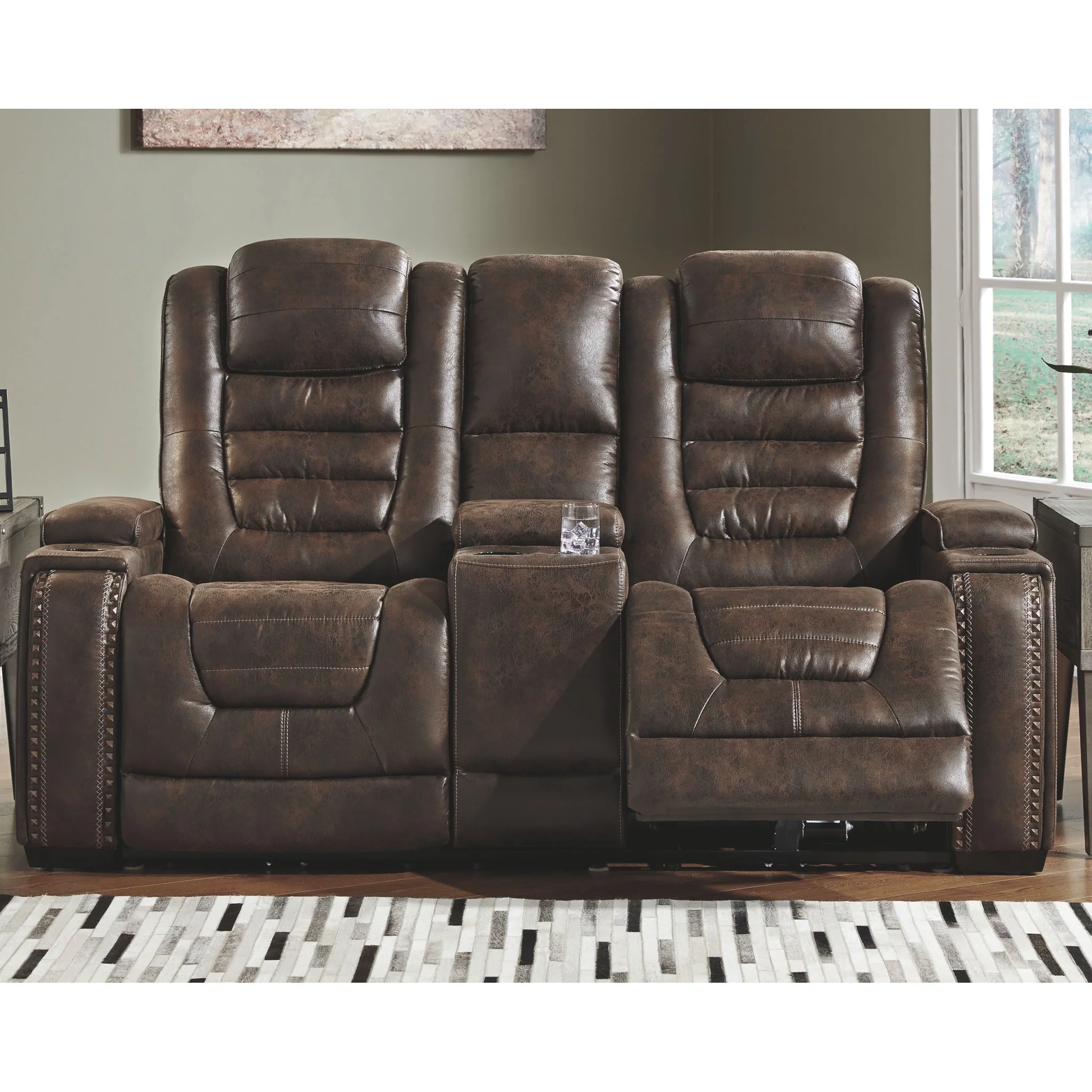 Game Zone Power Reclining Loveseat with Console and Adj Head - Image 12