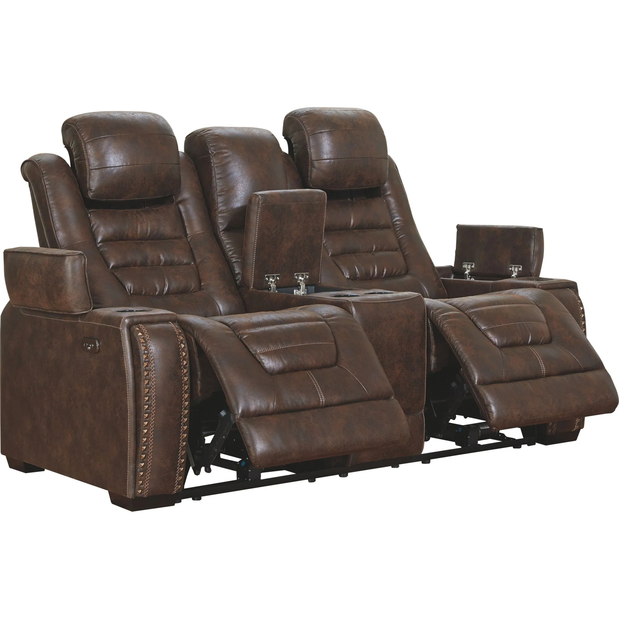 Game Zone Power Reclining Loveseat with Console and Adj Head - Image 5