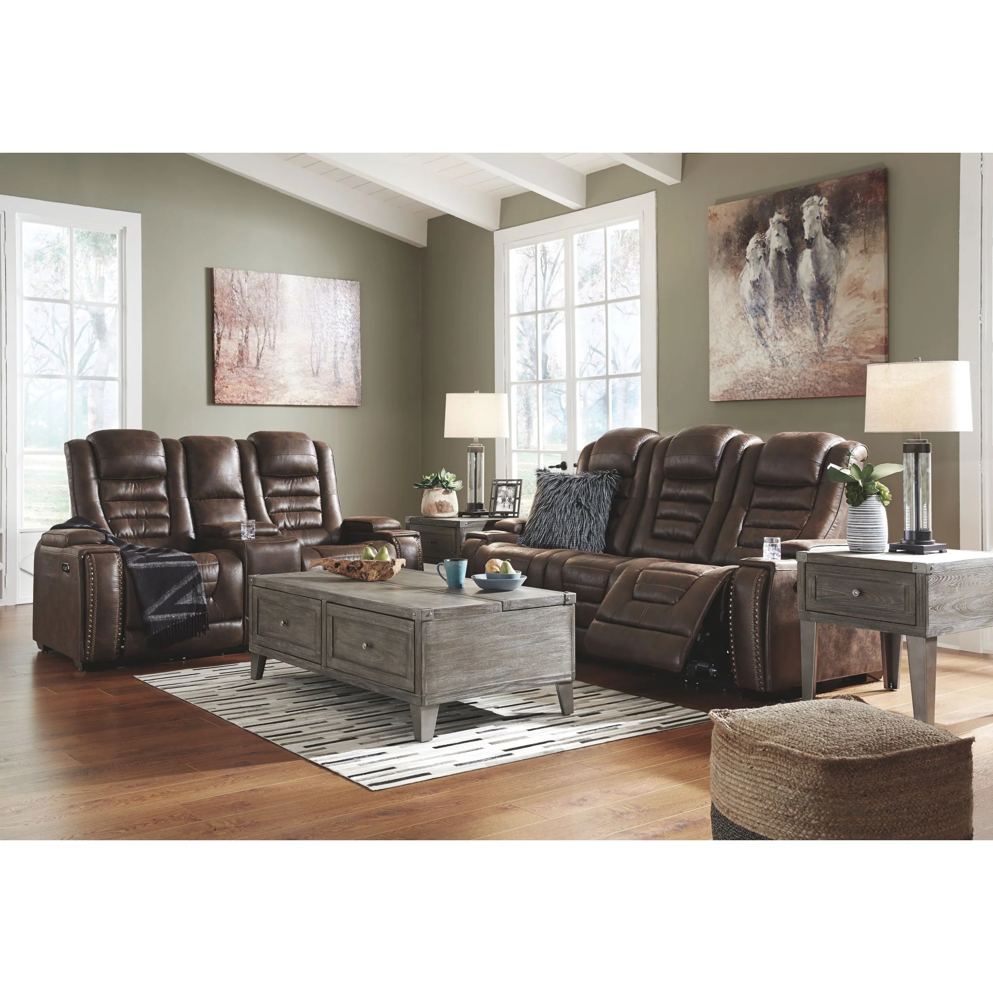 Game Zone Power Reclining Loveseat with Console and Adj Head - Image 6