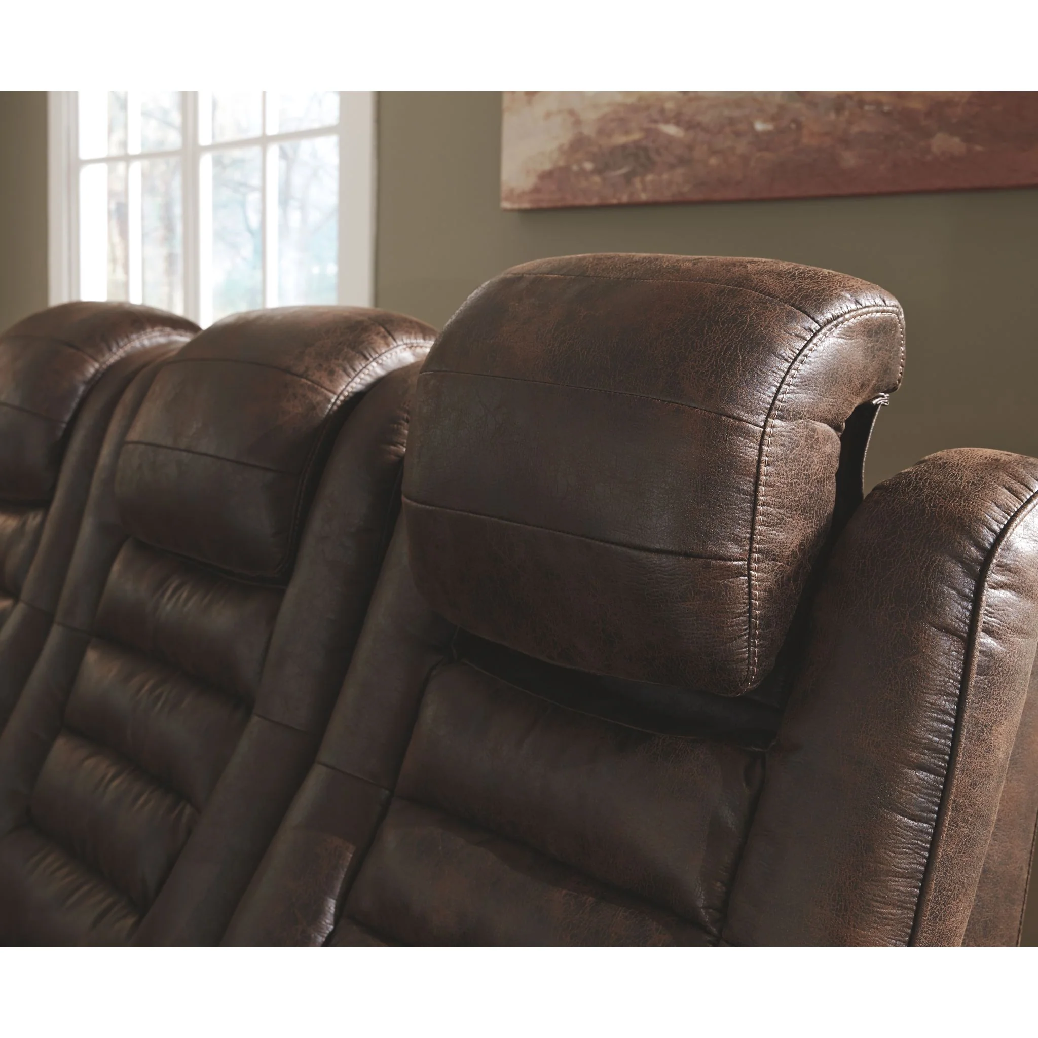 Game Zone Power Reclining Loveseat with Console and Adj Head - Image 9