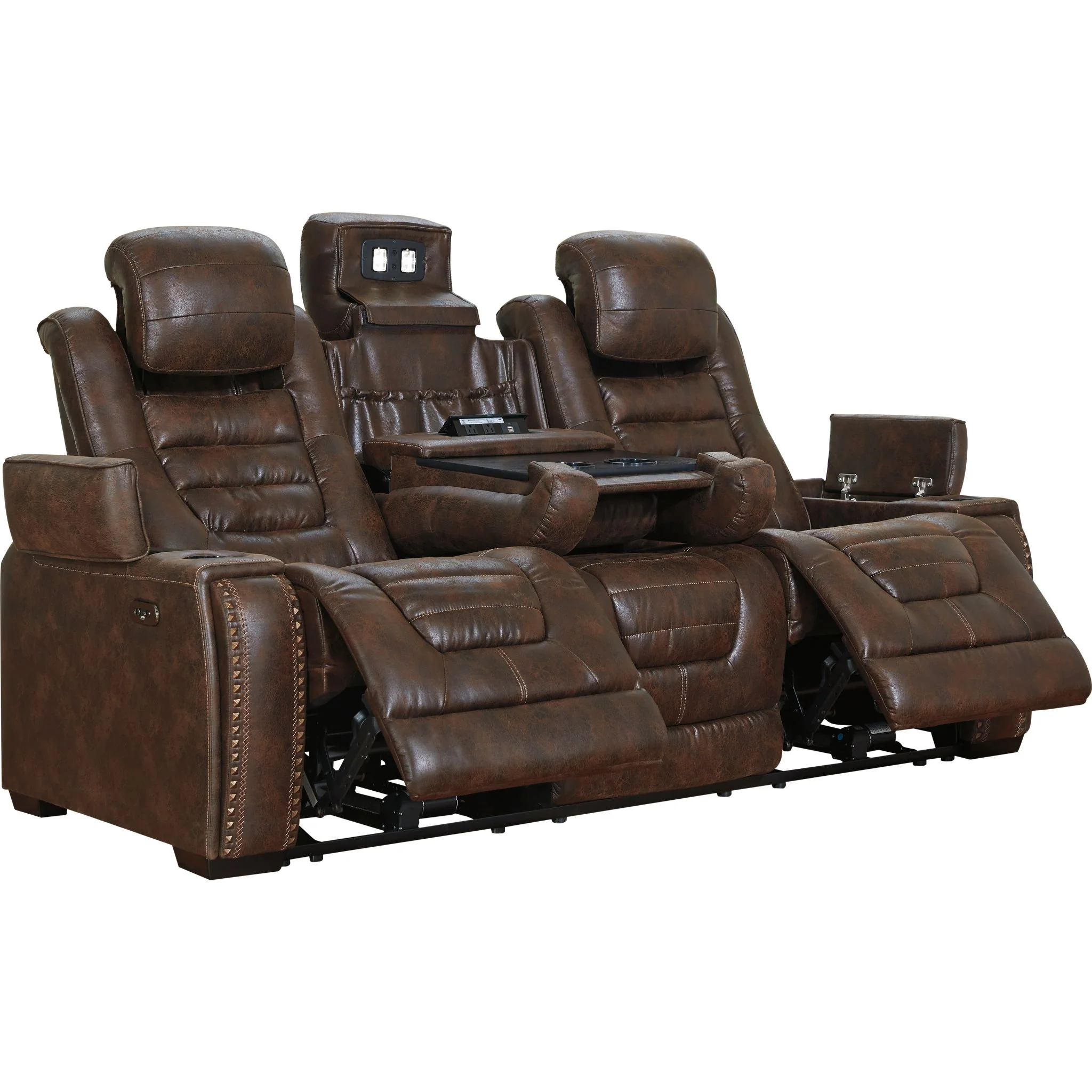 Game Zone Power Reclining Sofa with Adjustable Headrest - Image 3