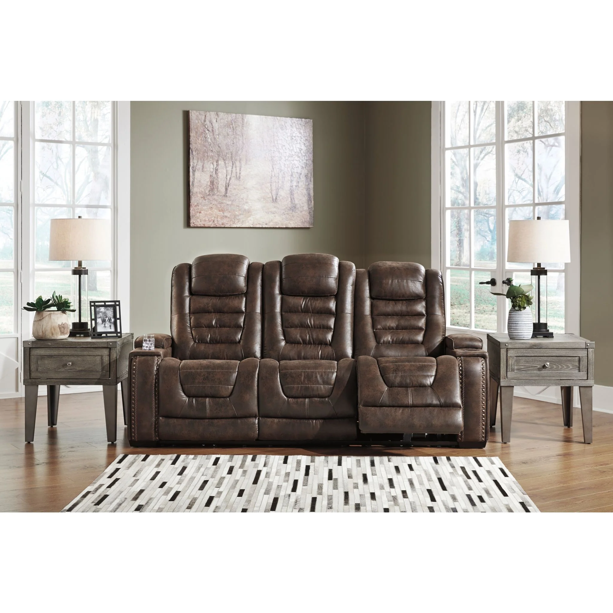 Game Zone Power Reclining Sofa with Adjustable Headrest - Image 7