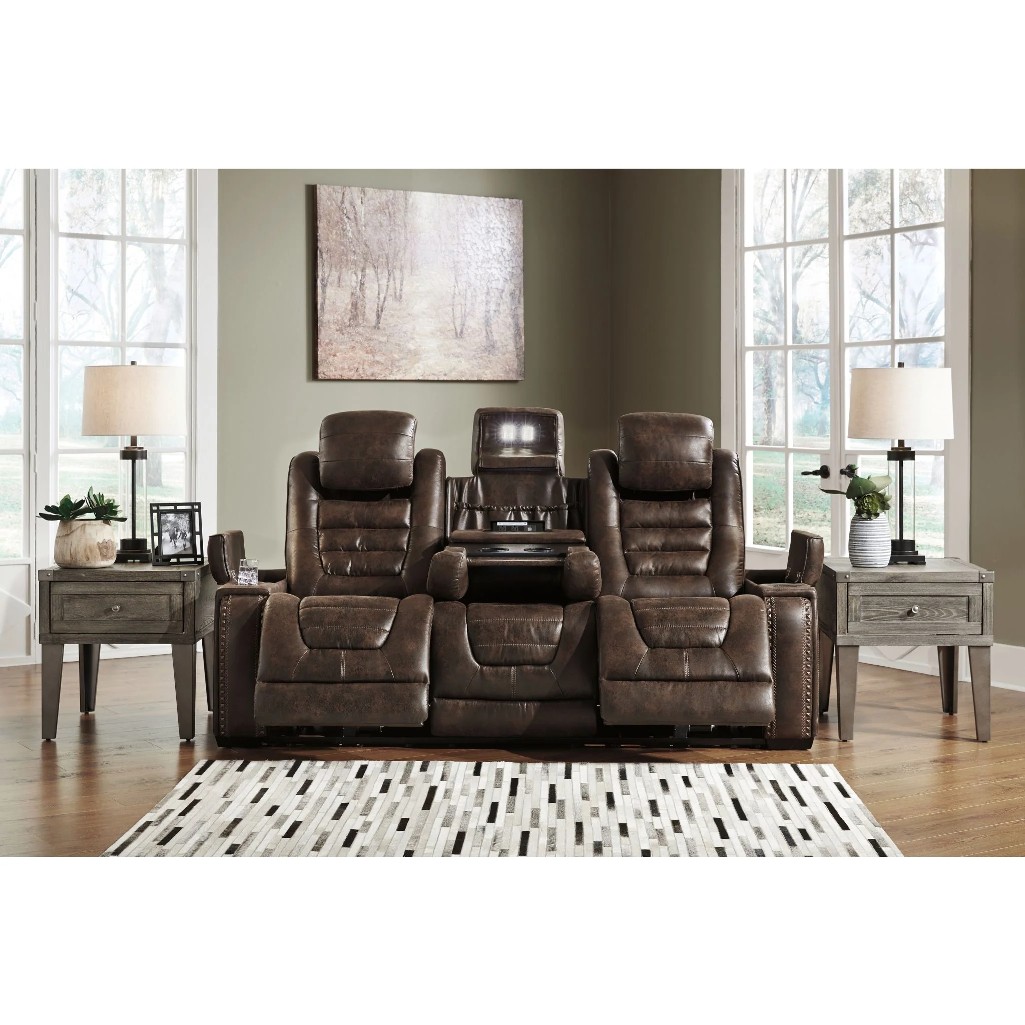 Game Zone Power Reclining Sofa with Adjustable Headrest - Image 8
