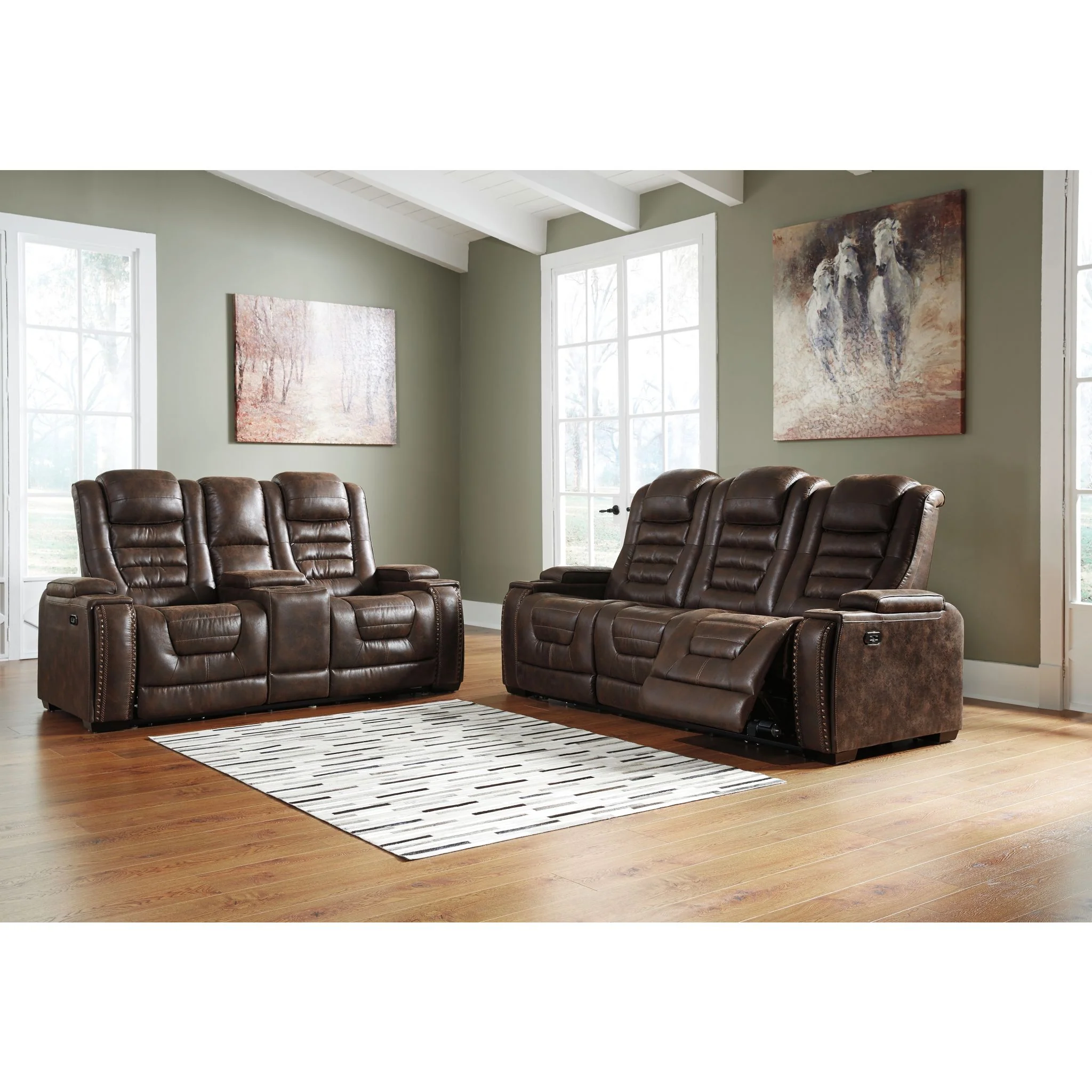 Game Zone Power Reclining Sofa with Adjustable Headrest - Image 9