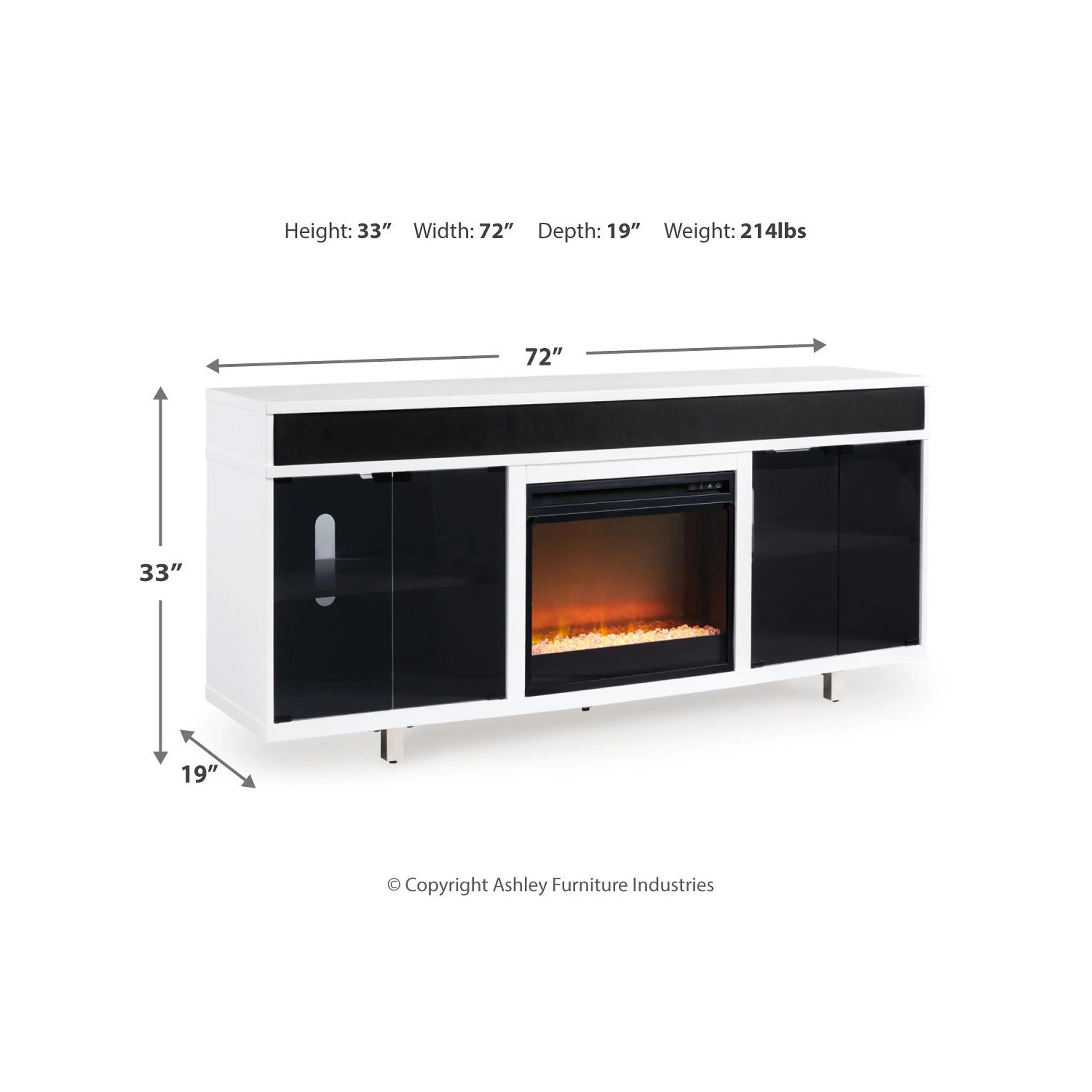 Gardoni TV Stand with Fireplace - Image 3