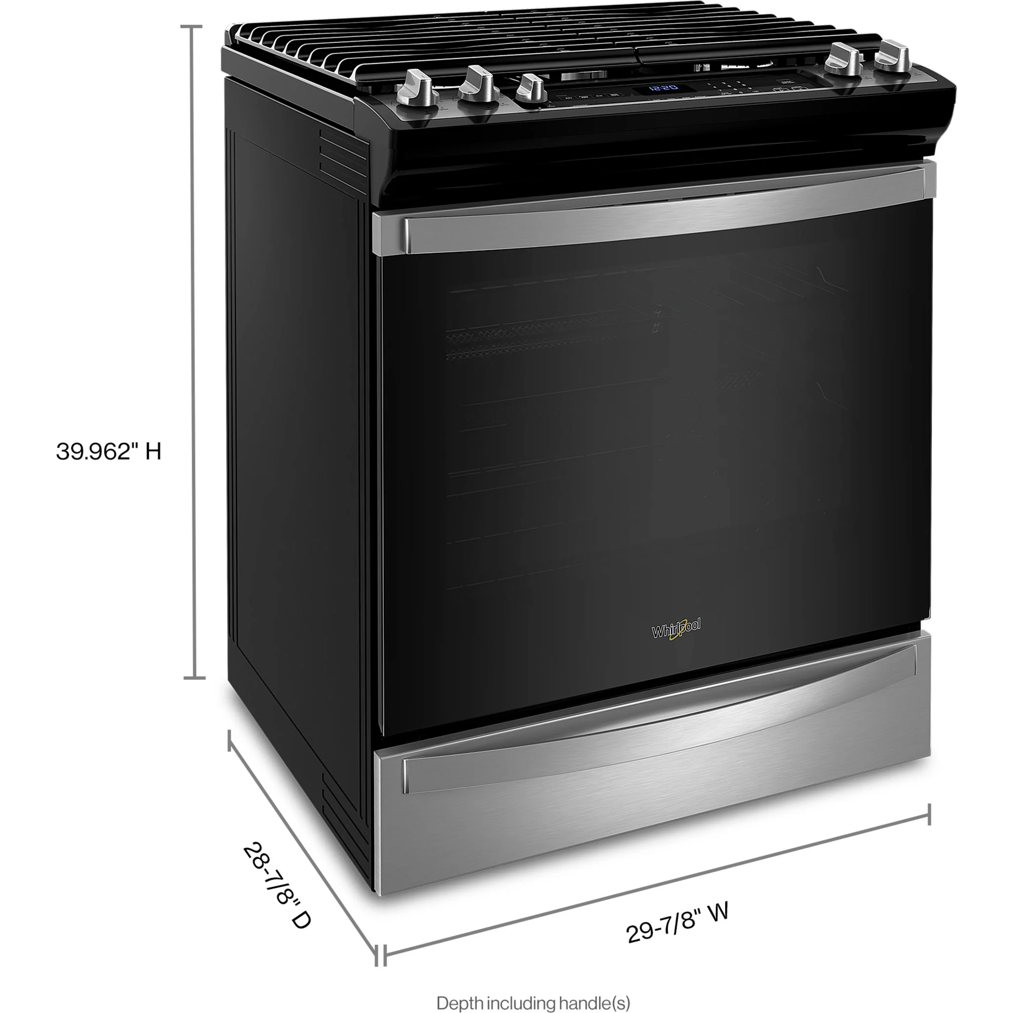 Whirlpool 5.8 cu.. ft.  Gas 7-in-1 Air Fry Oven (WEG745H0LZ) - Image 3