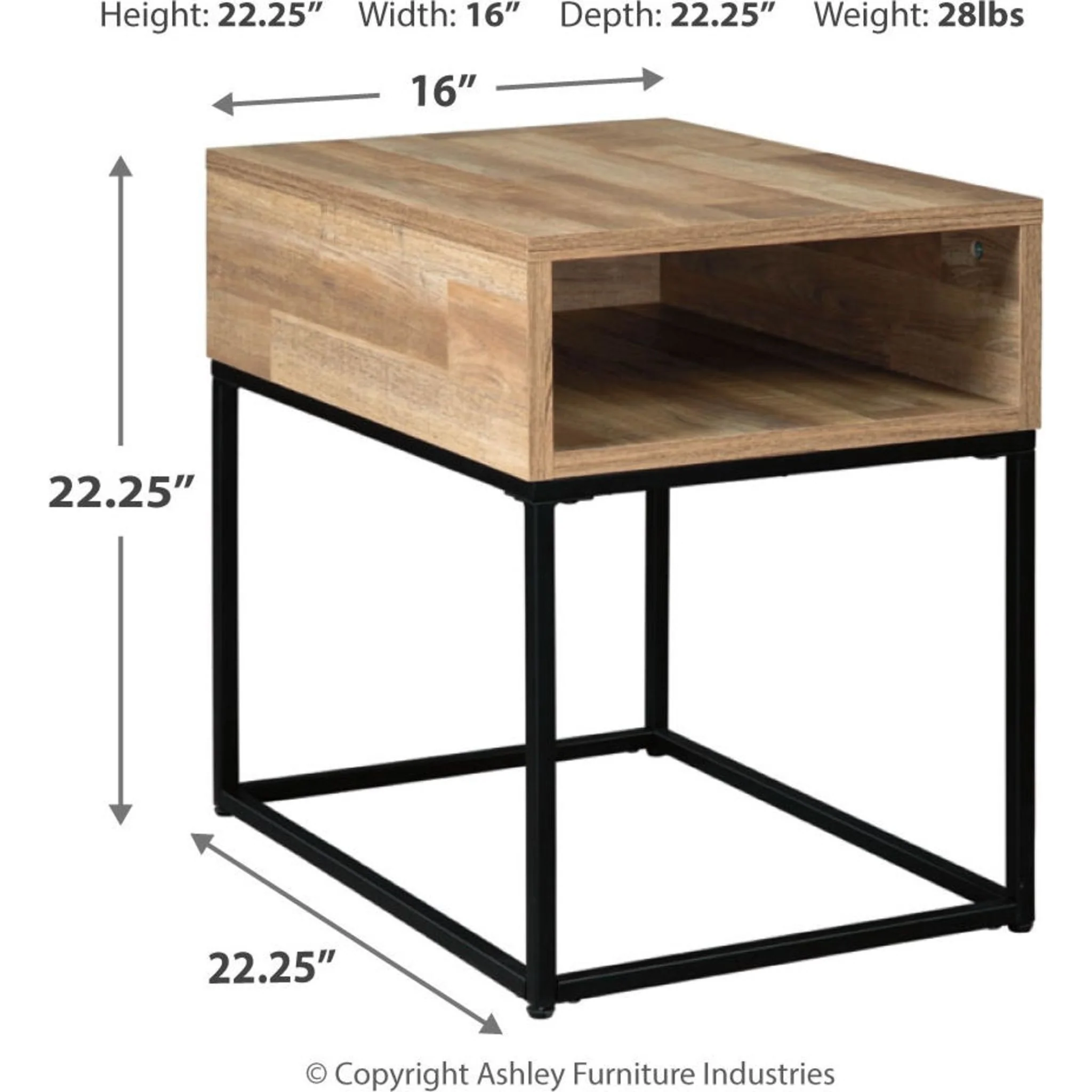 Gerdanet Rectangle End Table - Image 11