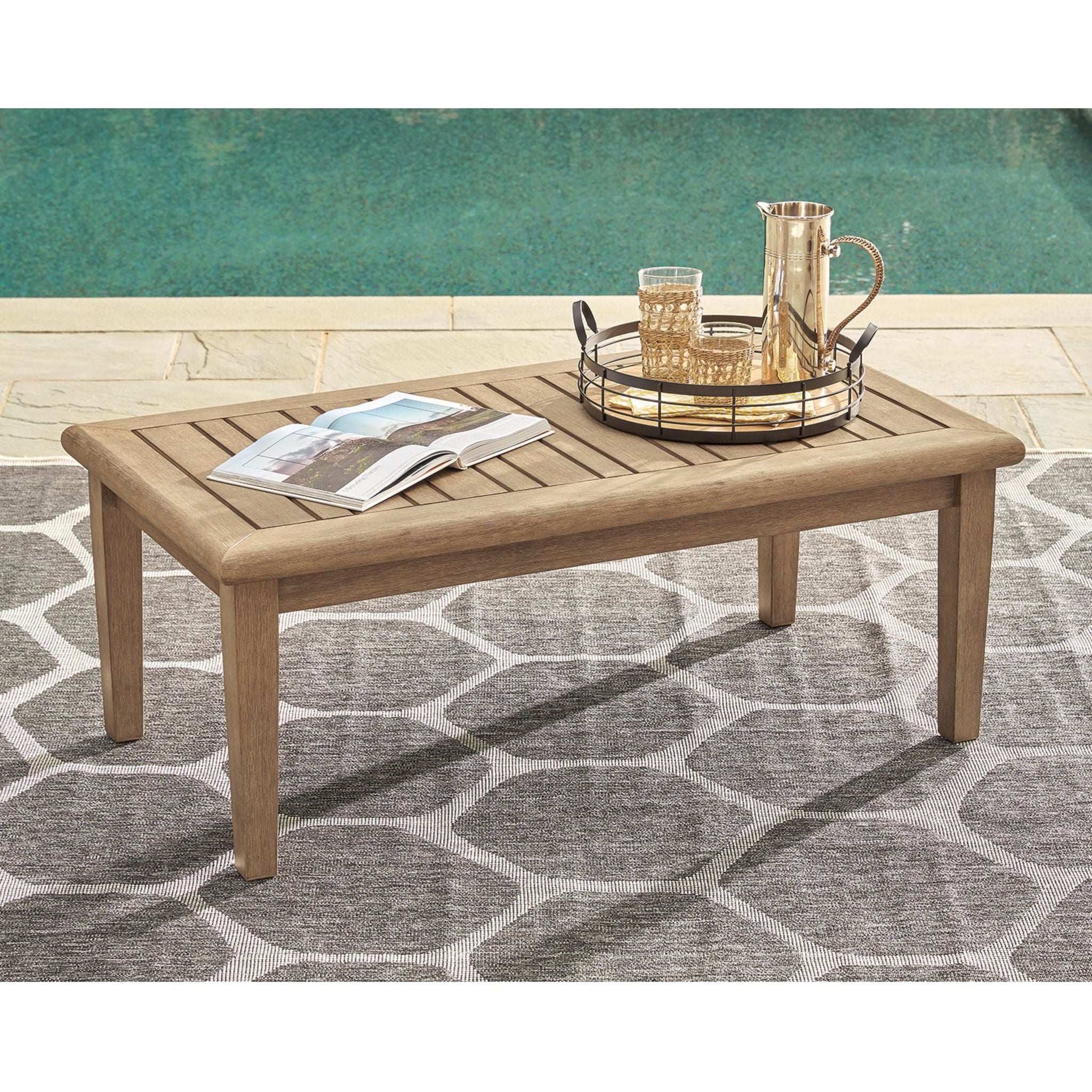 Gerianne Outdoor Rectangle Cocktail Table - Image 12