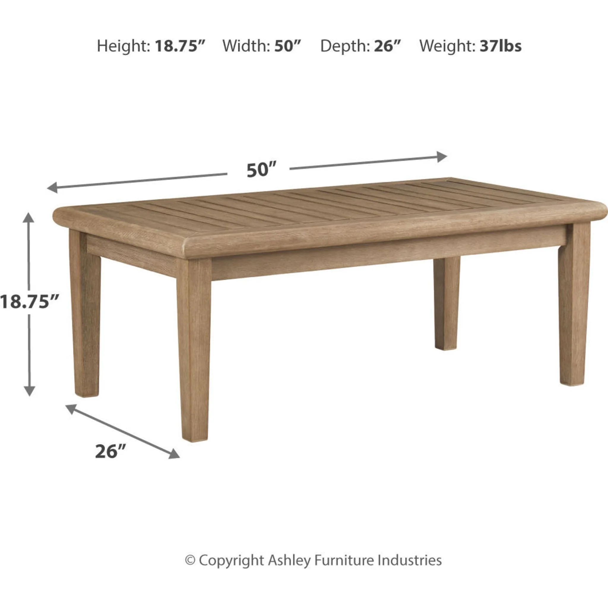 Gerianne Outdoor Rectangle Cocktail Table - Image 13