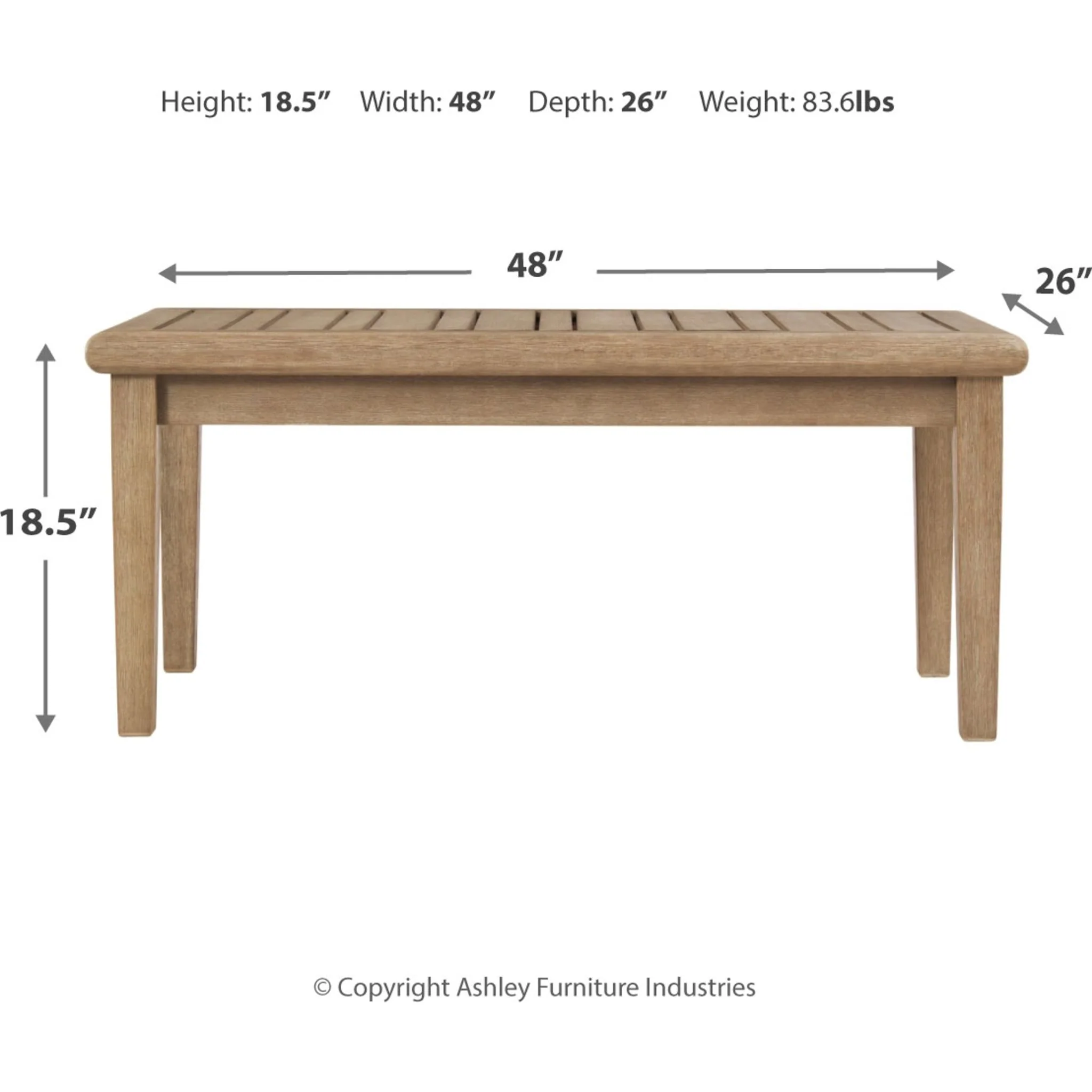 Gerianne Outdoor Rectangle Cocktail Table - Image 4