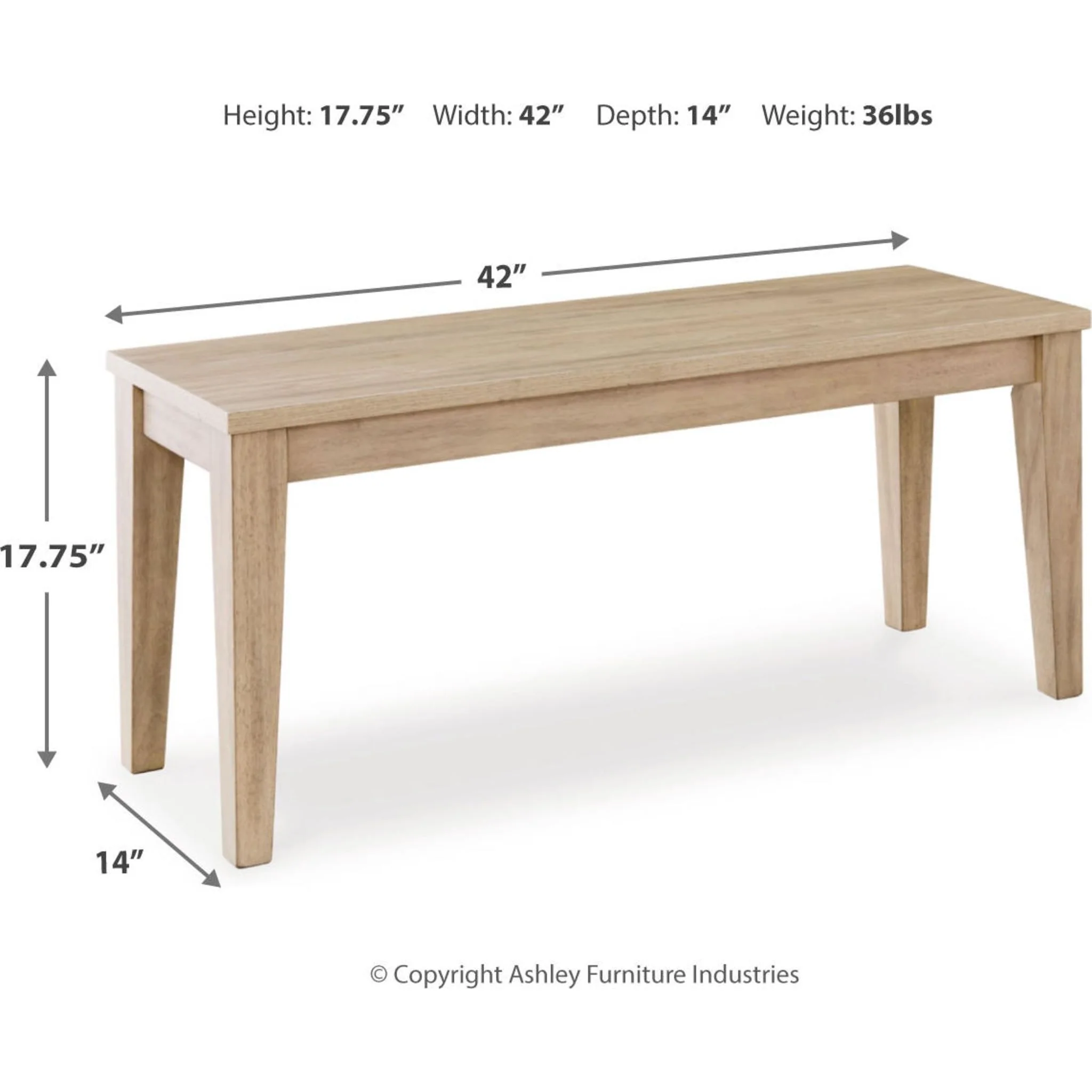 Gleanville Dining Bench - Image 6