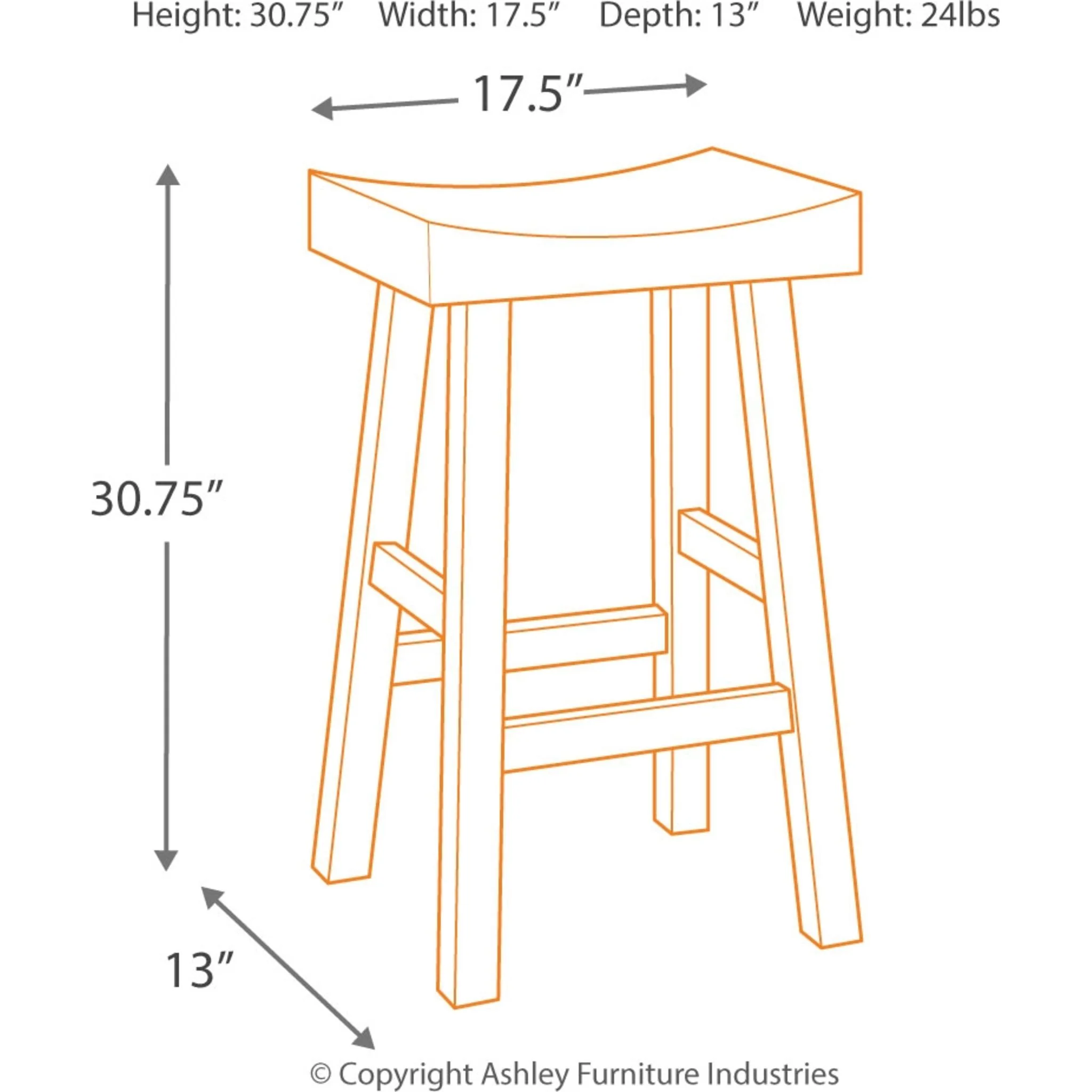 Glosco Bar Height Stool - Image 7