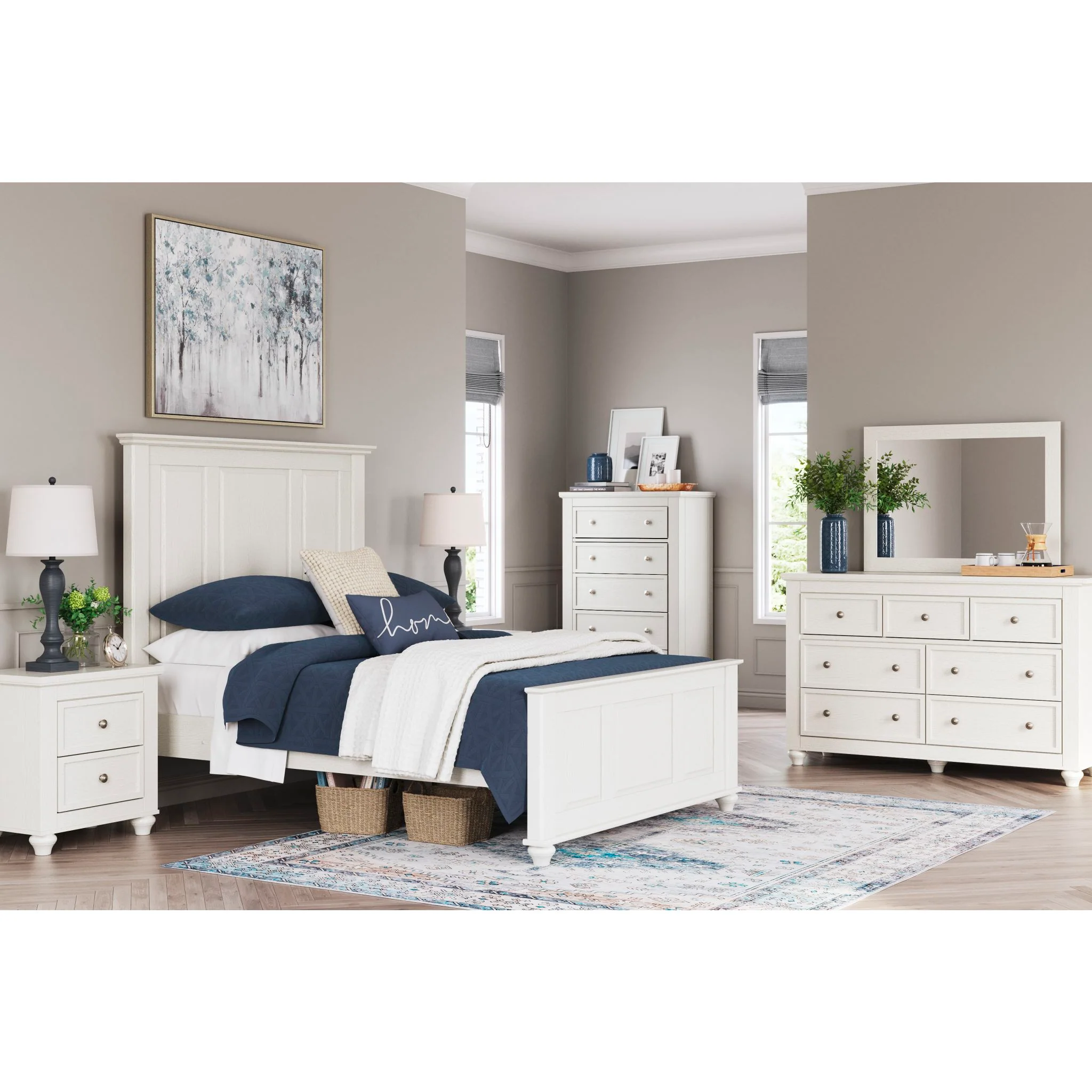 Grantoni 5 Piece Panel Bedroom - Image 2
