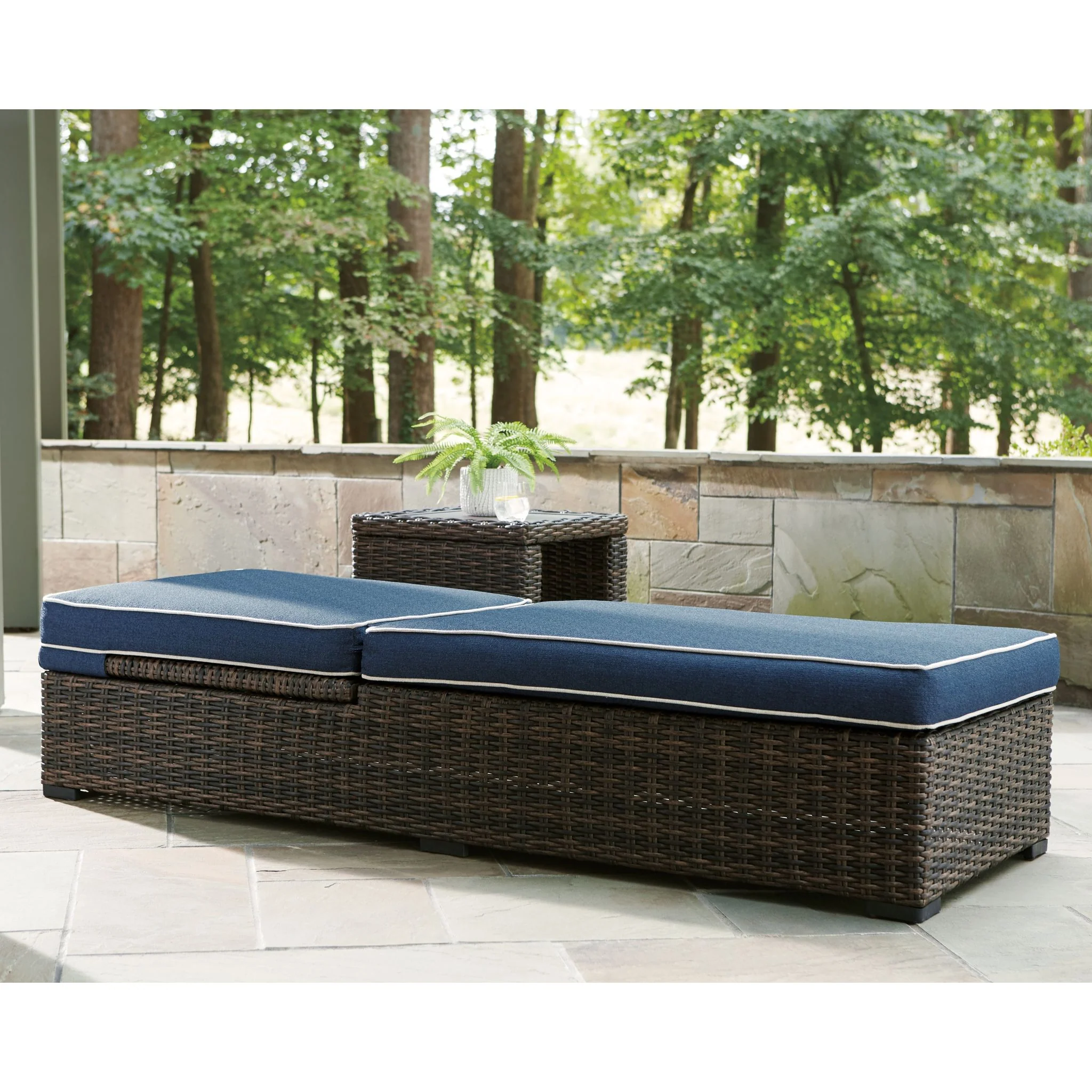 Grasson Lane Outdoor Chaise Lounge with Cushion - Image 2