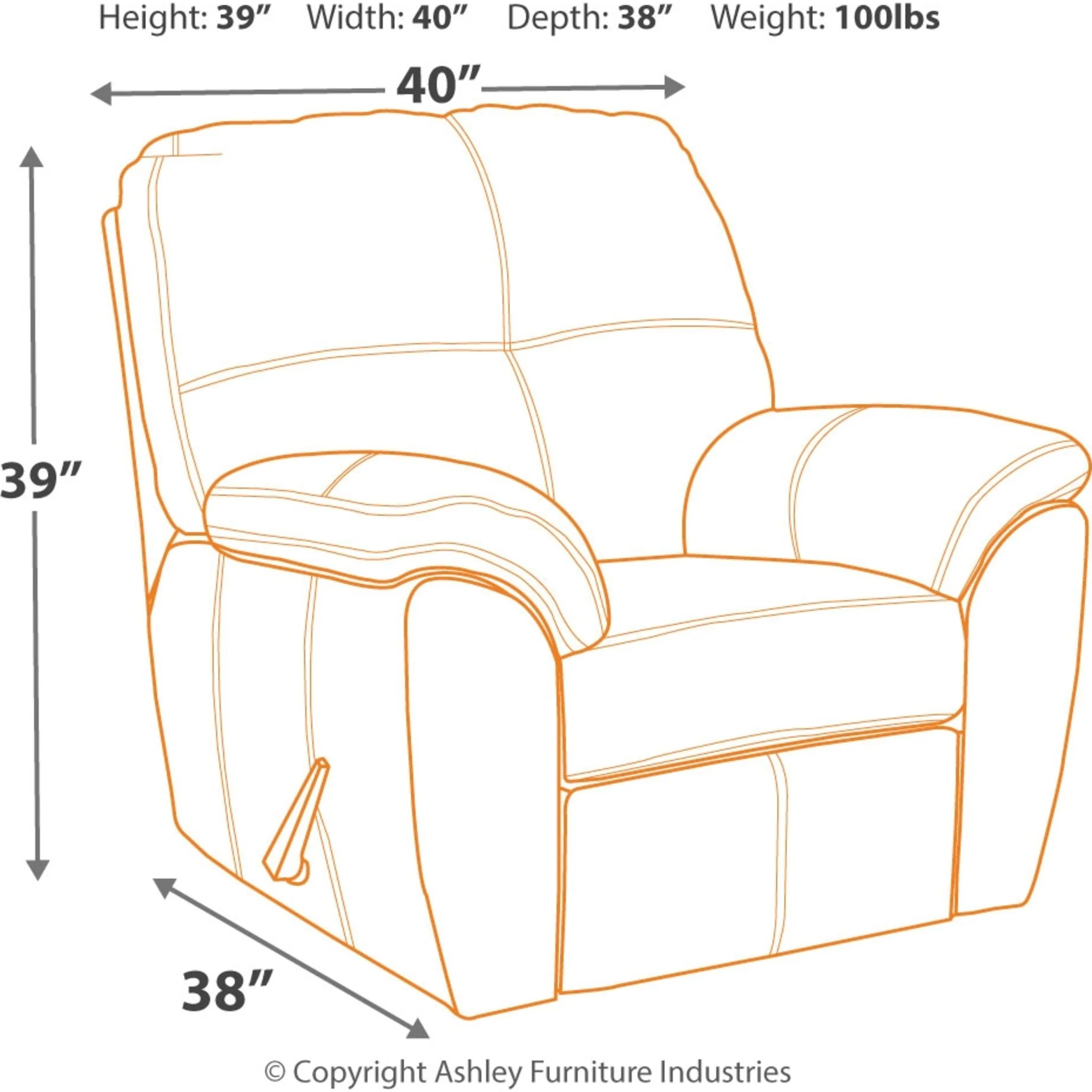 Gregale Rocker Recliner - Image 5