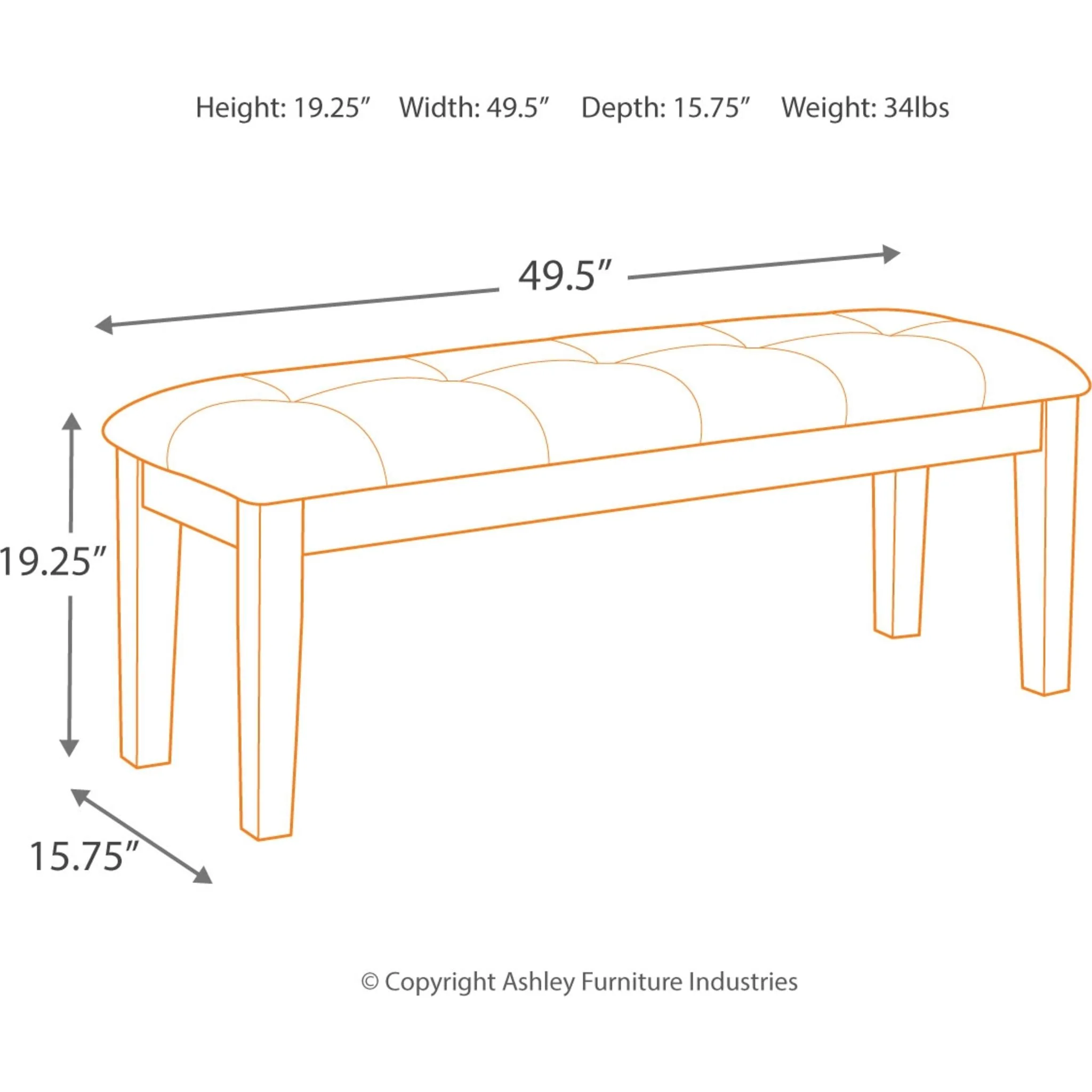 Haddigan Dining Bench - Image 10