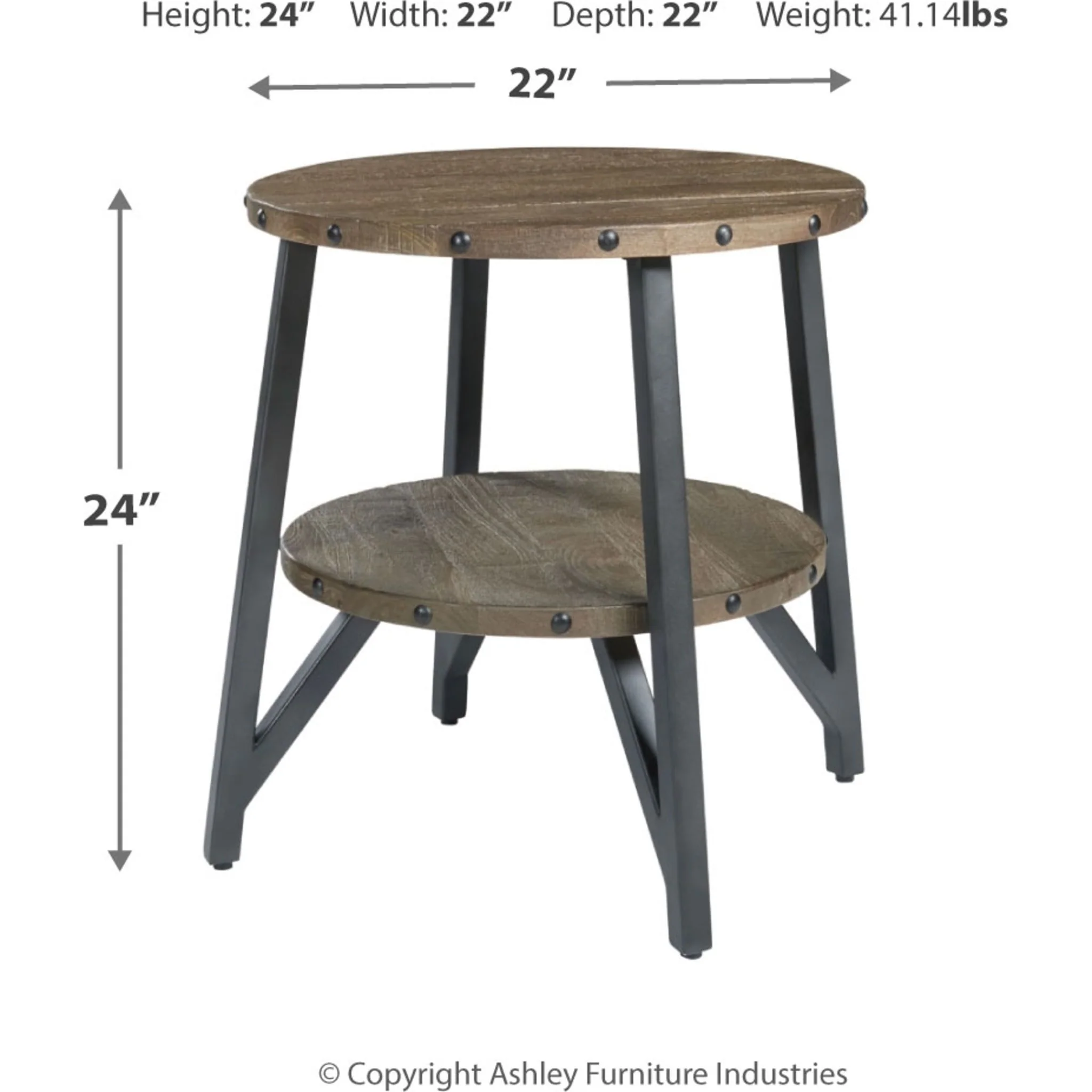 Haffenburg Round End Table - Image 4
