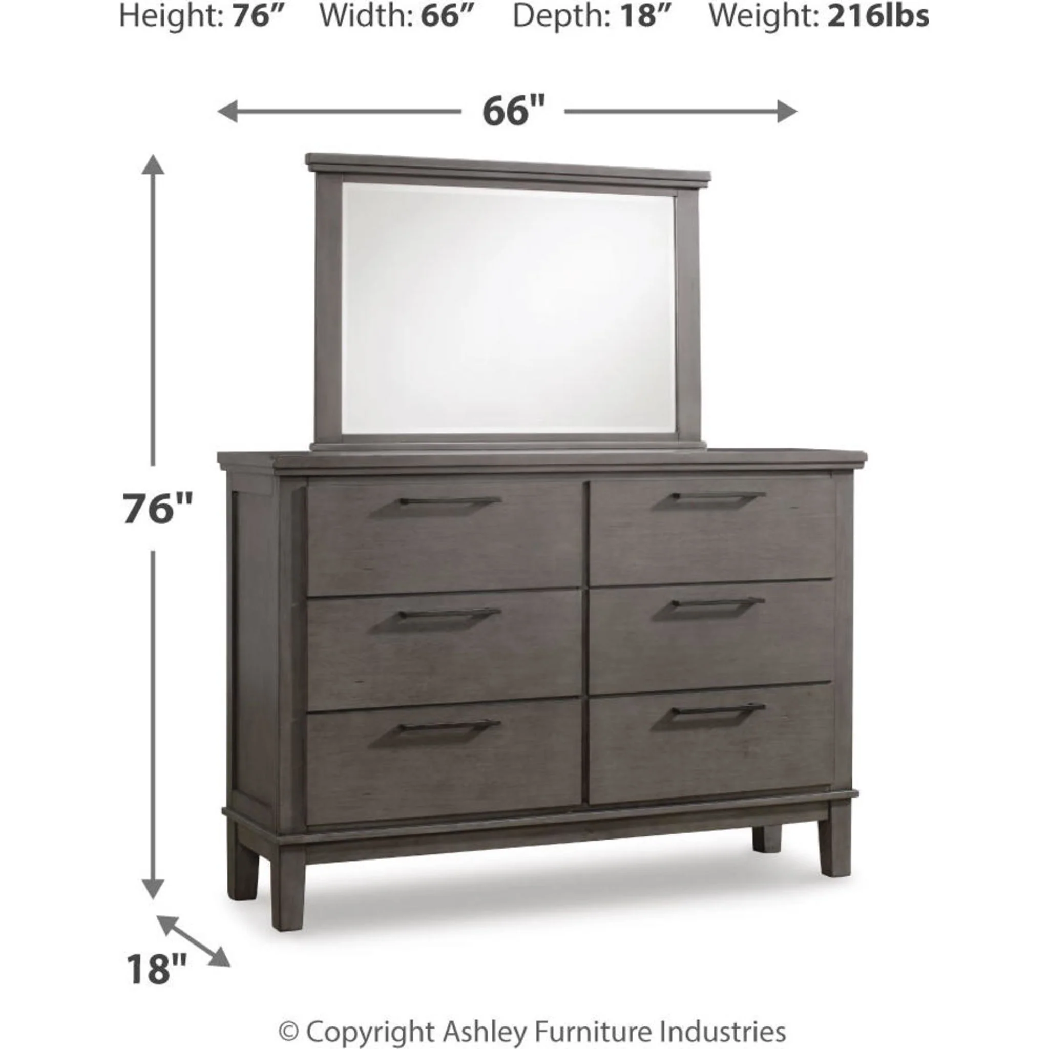 Hallanden Dresser and Mirror - Image 5