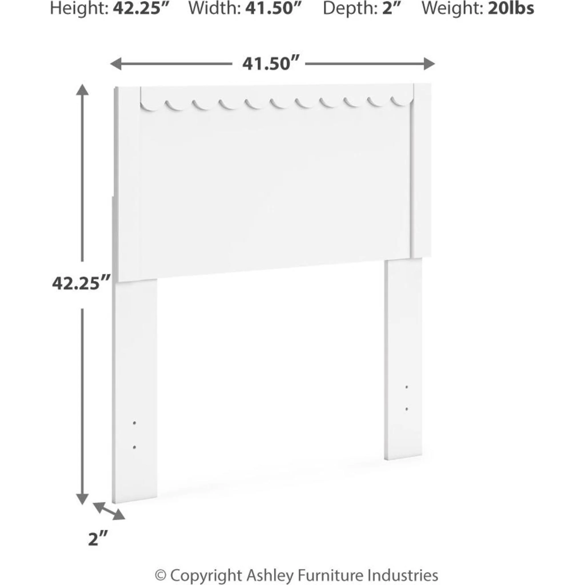 Hallityn Twin Panel Headboard - Image 3