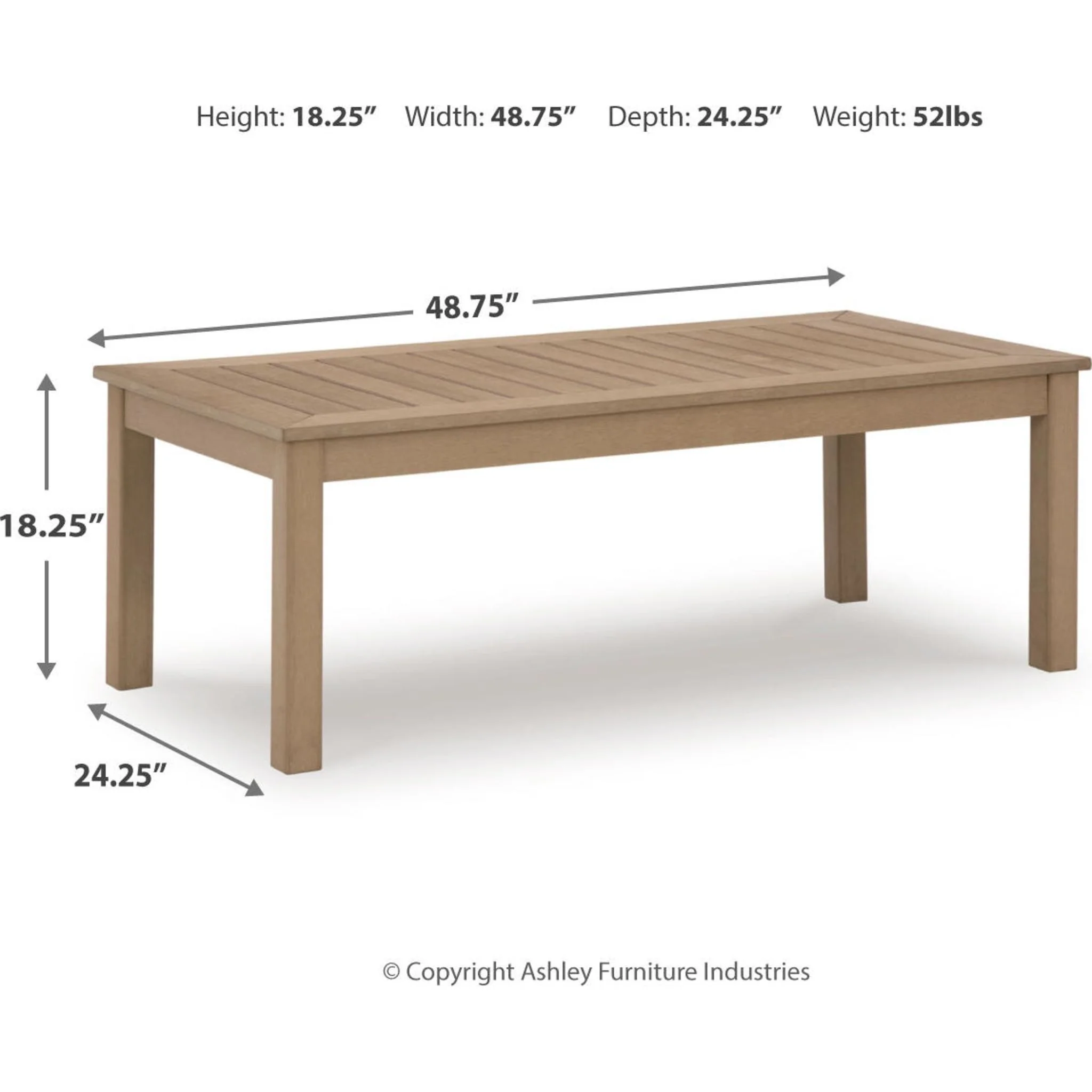 Hallow Creek Outdoor Coffee Table - Image 5