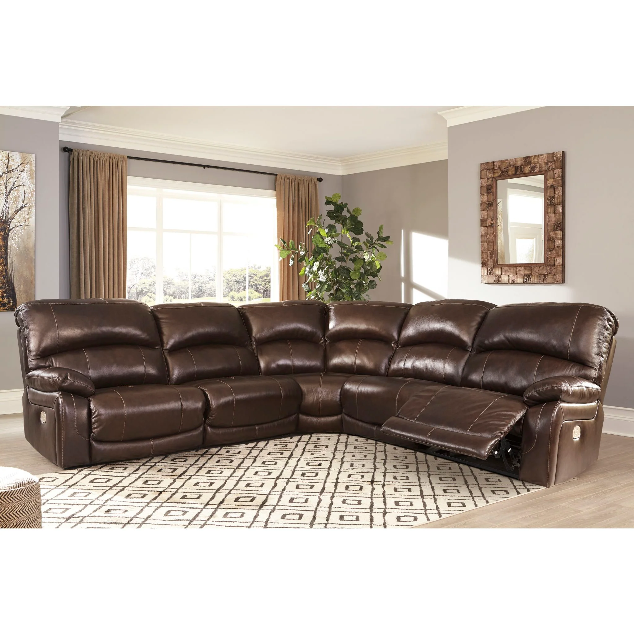 Hallstrung 5 Piece Power Reclining Sectional - Image 2