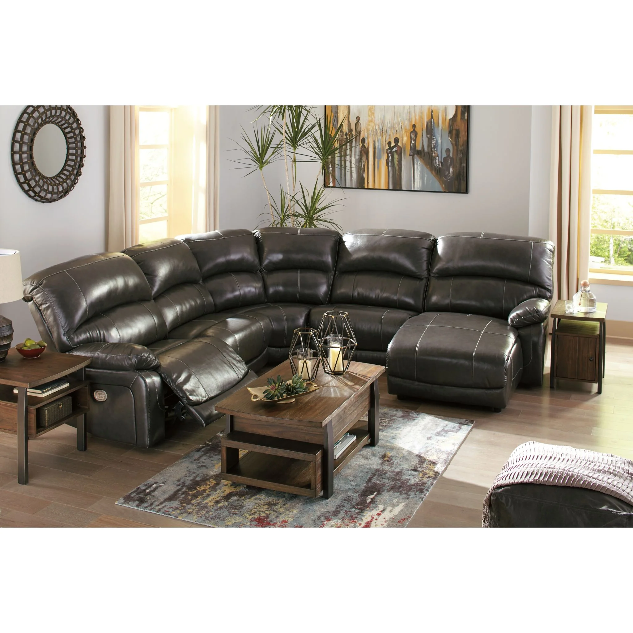 Hallstrung 5 Piece Reclining Sectional - Image 4