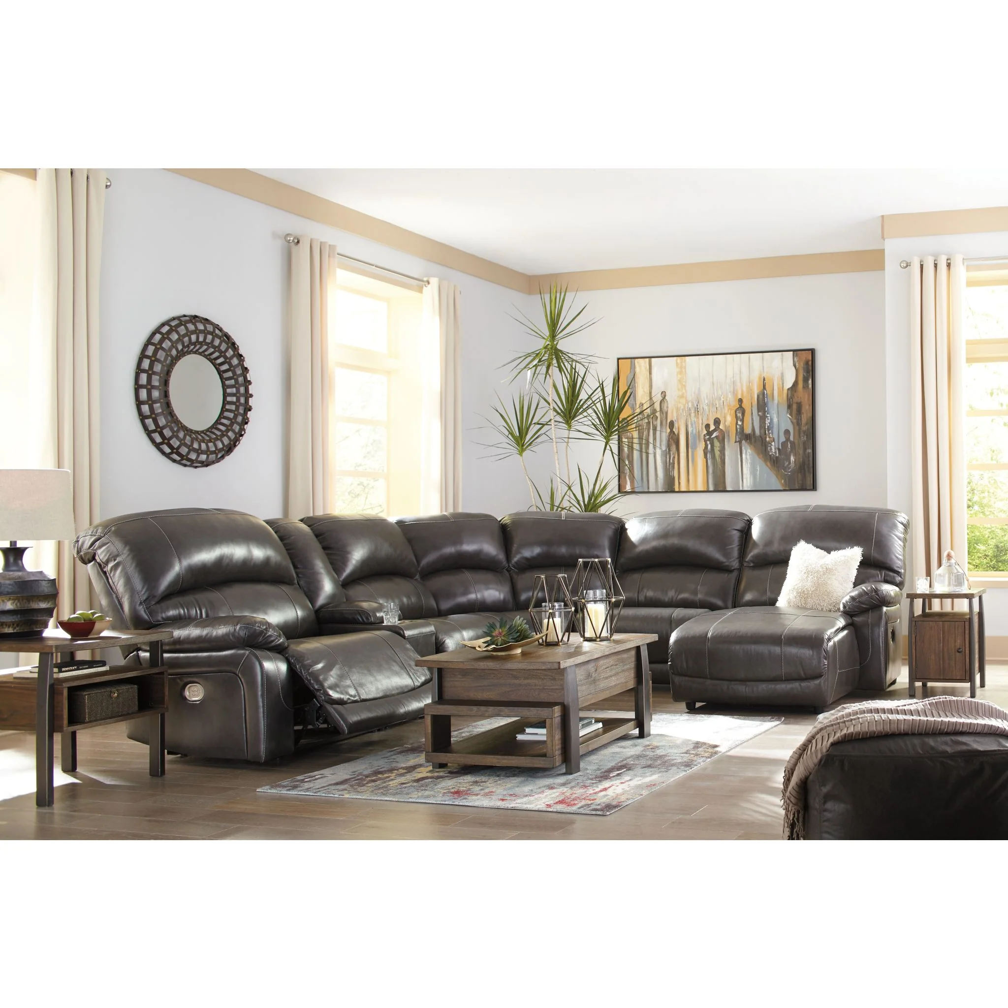 Hallstrung 6 Piece Reclining Sectional - Image 4