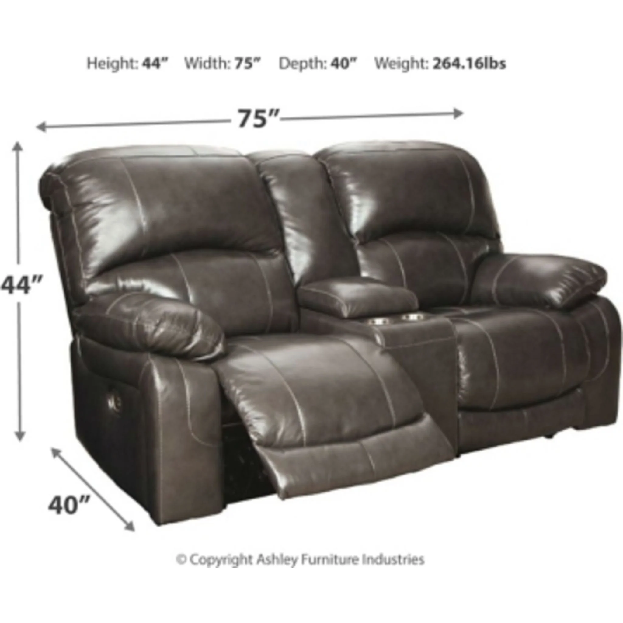 Hallstrung Power Reclining Loveseat with Console and Adj Head - Image 15