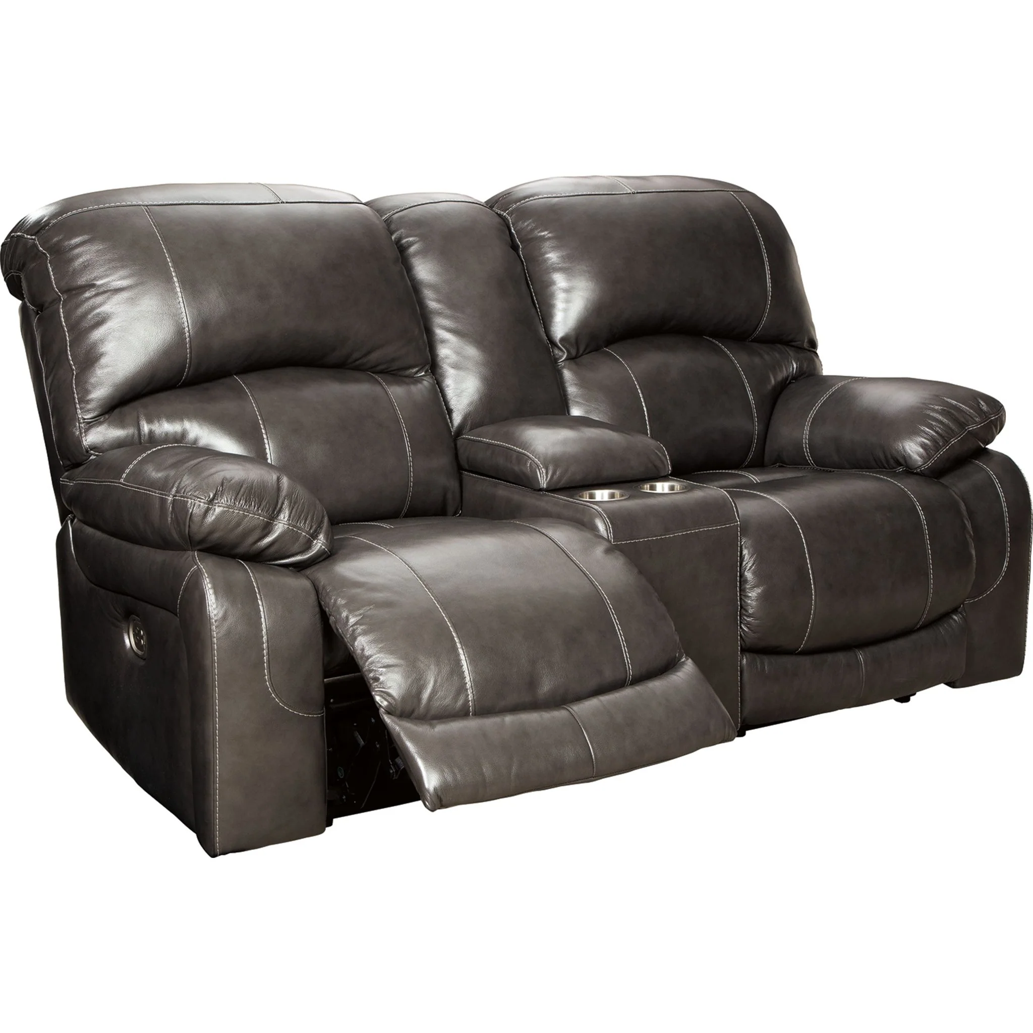 Hallstrung Power Reclining Loveseat with Console and Adj Head - Image 5
