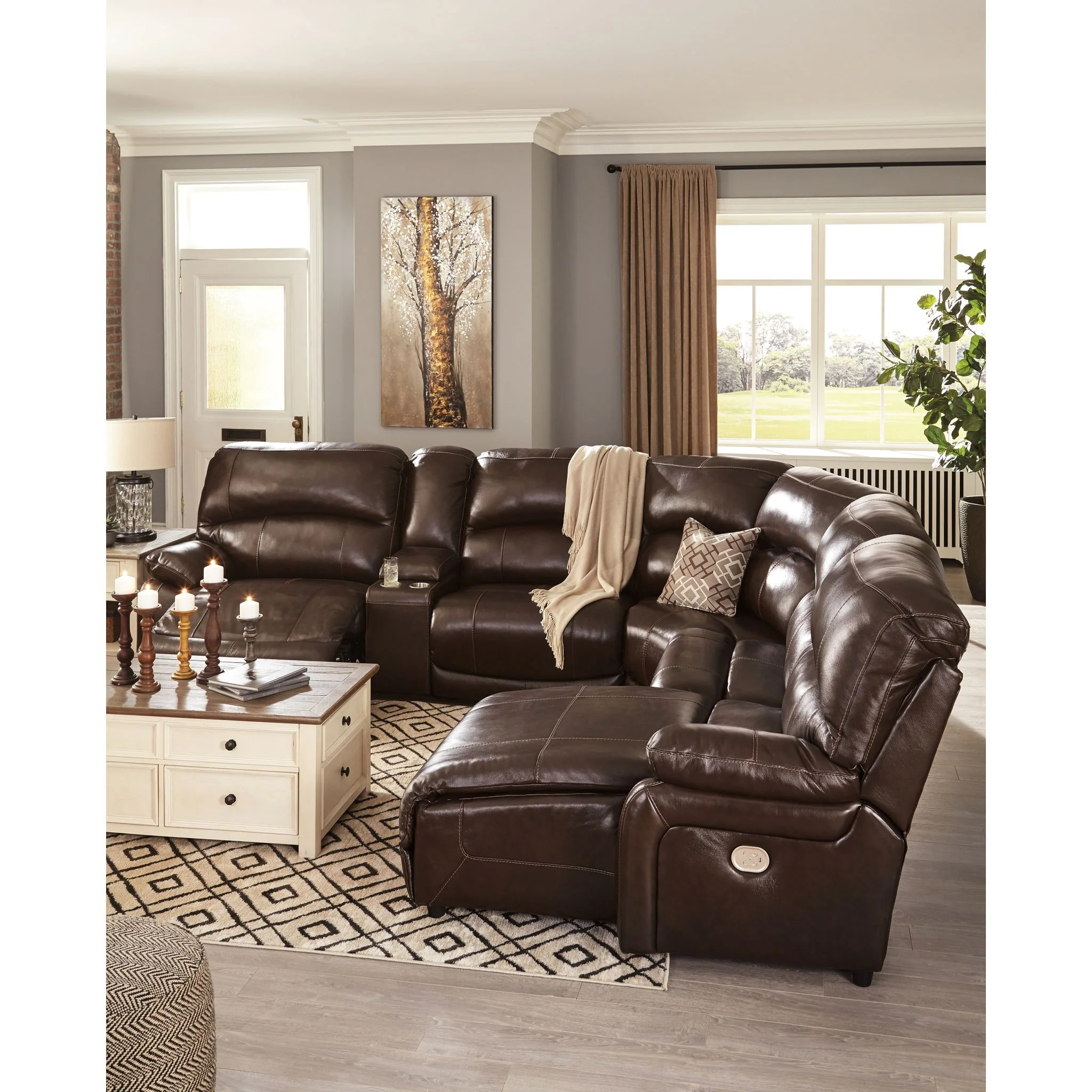Hallstrung 6 Piece Reclining Sectional - Image 12