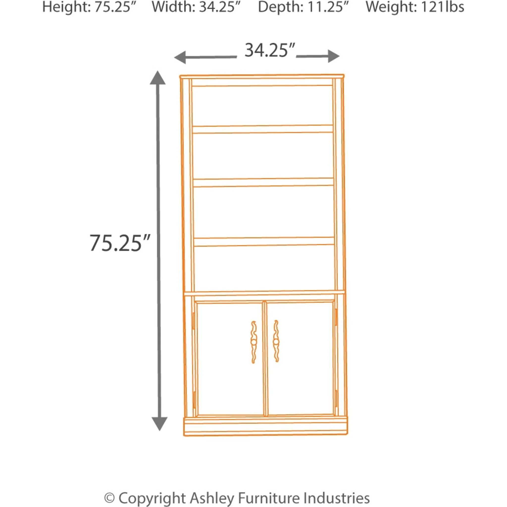 Hamlyn Large Door Bookcase - Image 3