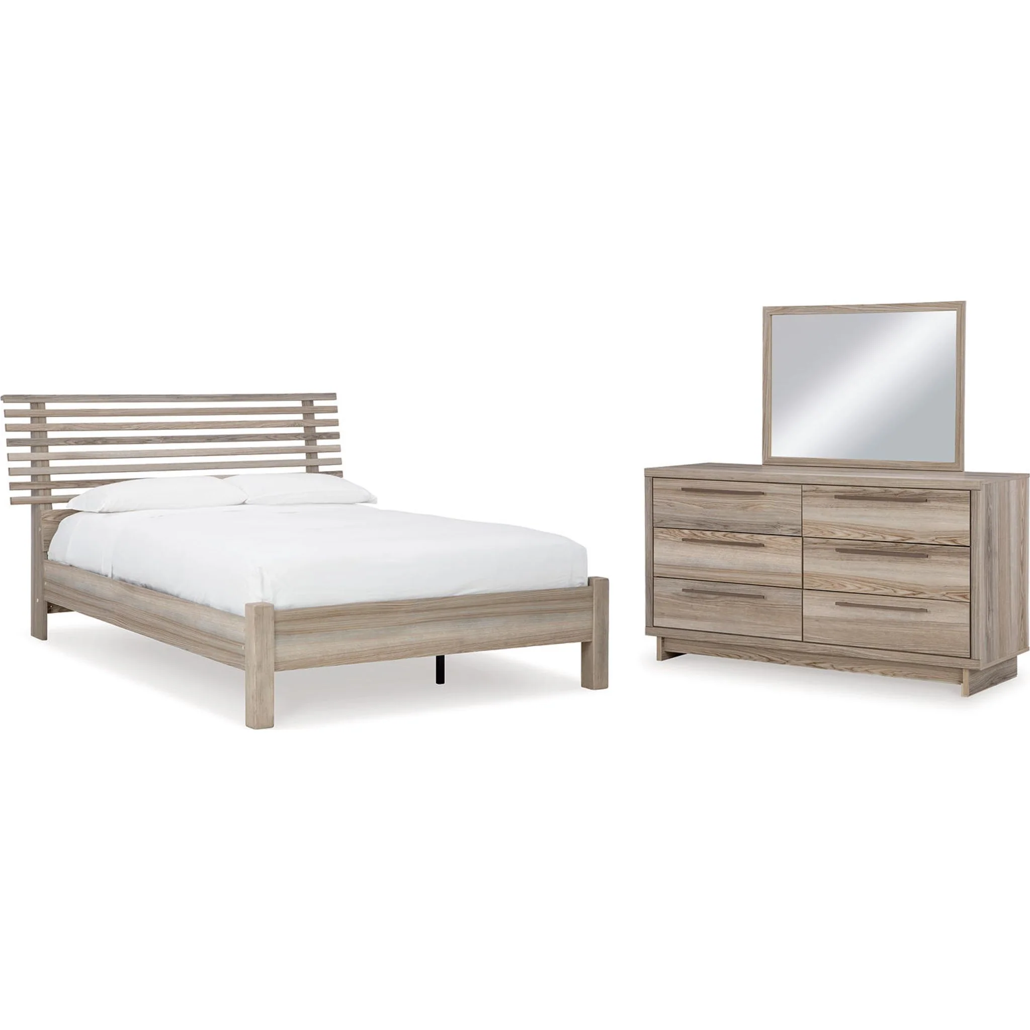 Hasbrick 5 Piece Queen Slat Panel Bedroom - Image 7