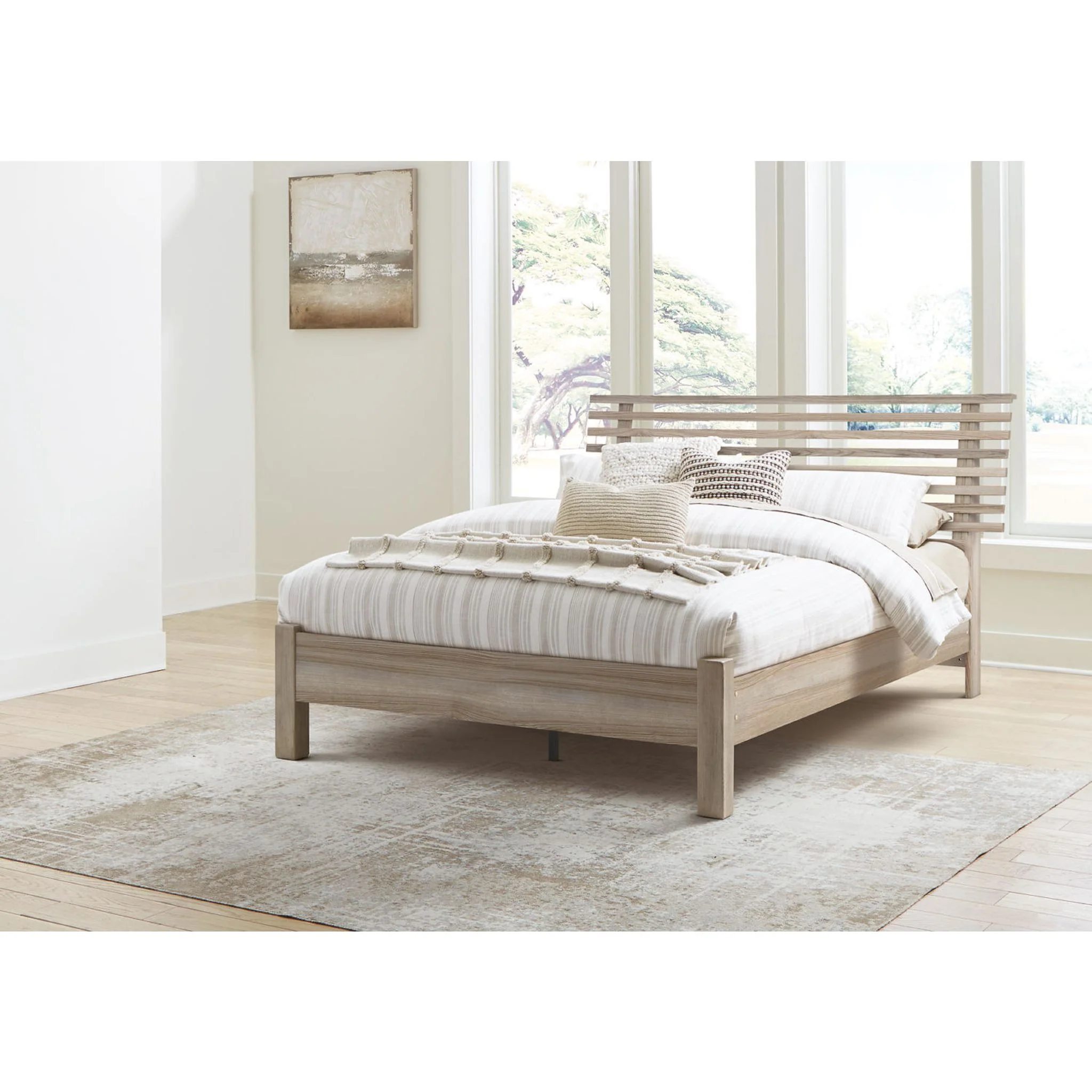 Hasbrick Queen Slat Panel Bed - Image 6