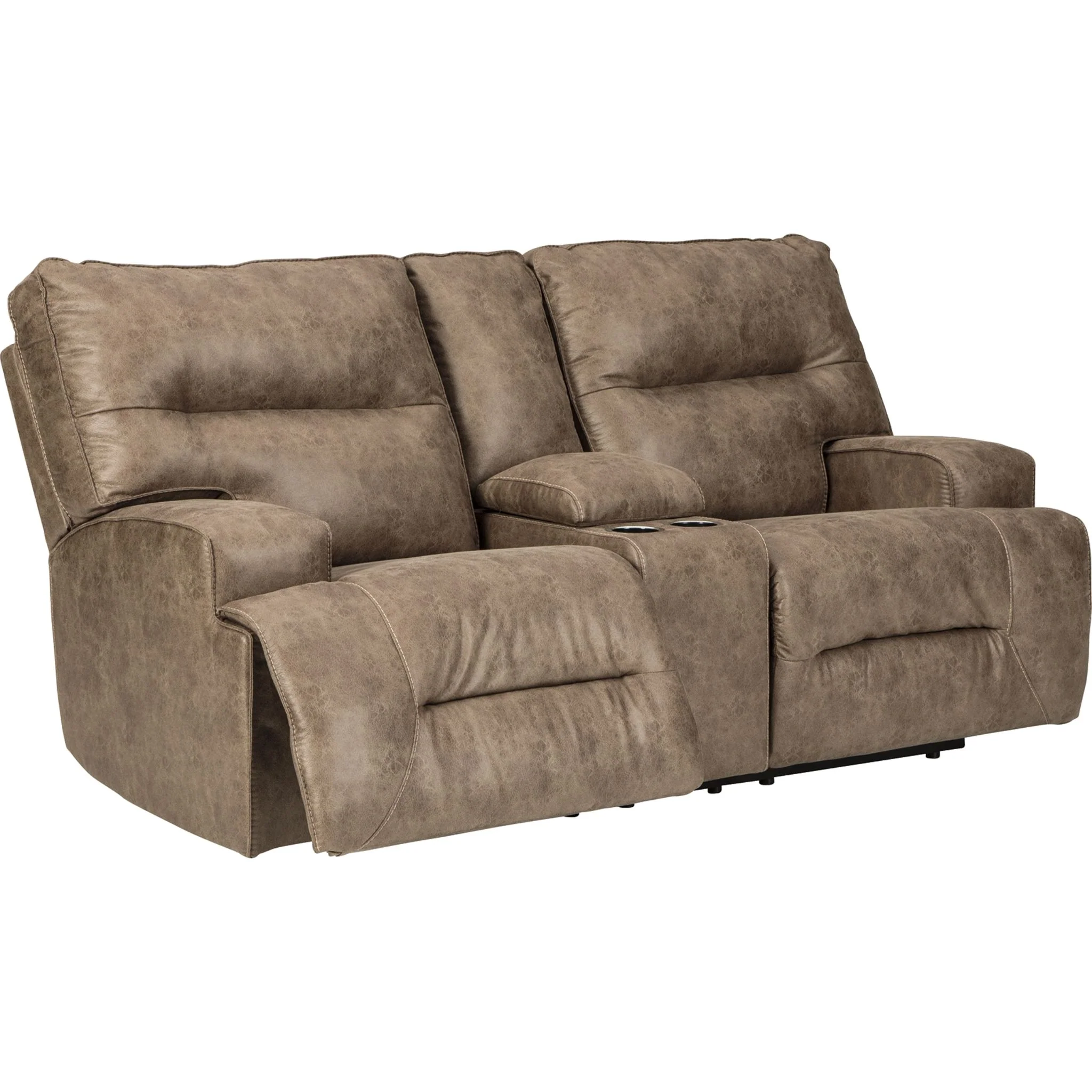 Hazenburg-Exclusive Reclining Loveseat with Console - Image 3