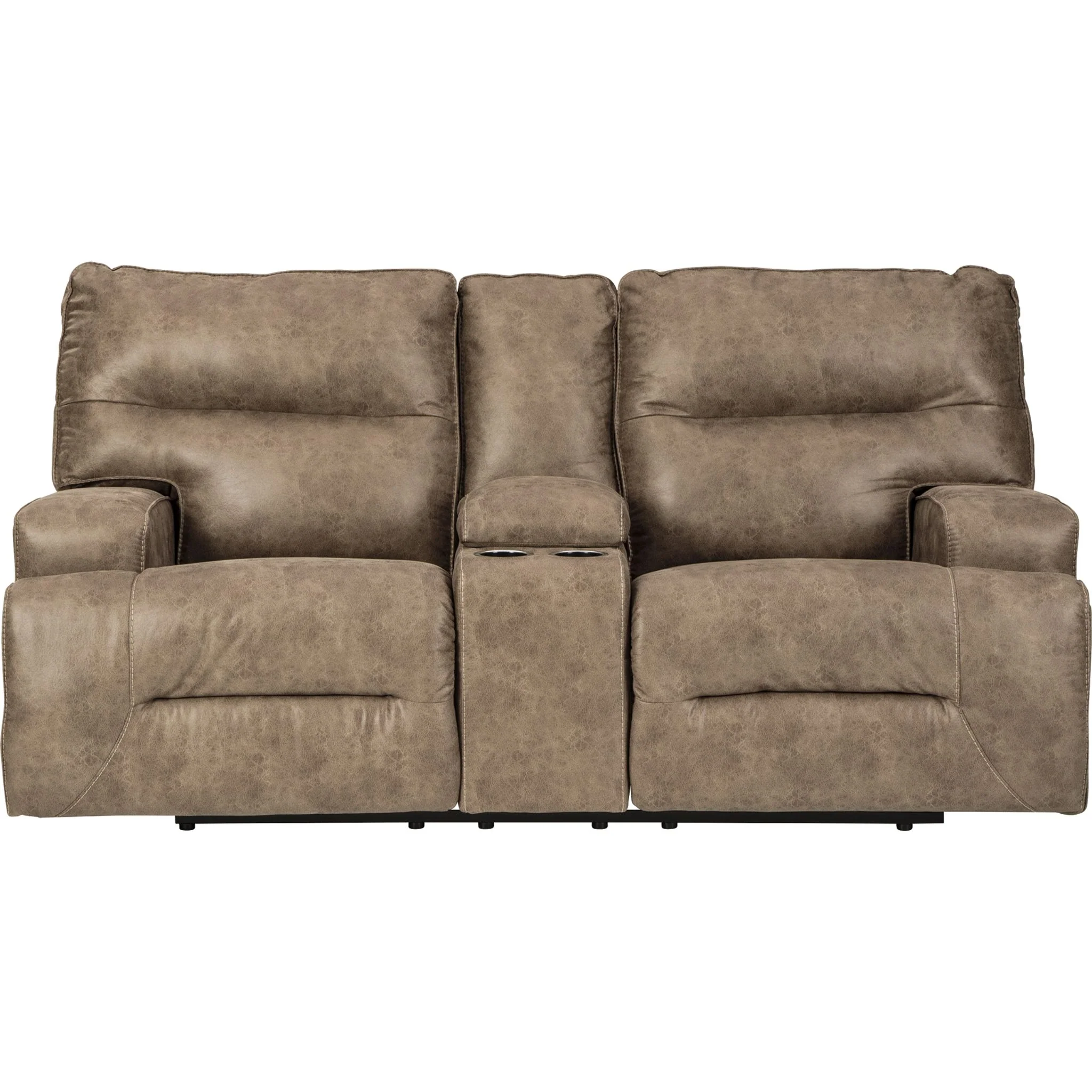 Hazenburg-Exclusive Reclining Loveseat with Console - Image 5