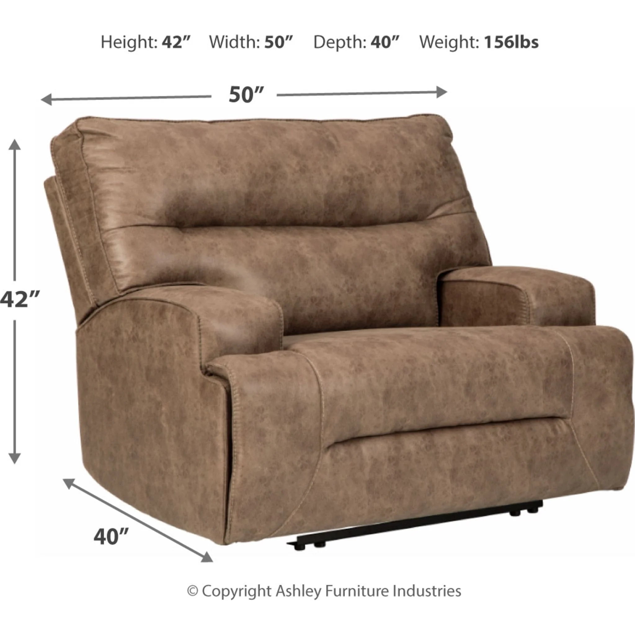 Hazenburg-Exclusive Zero Wall Wide Seat Recliner with Power - Image 4