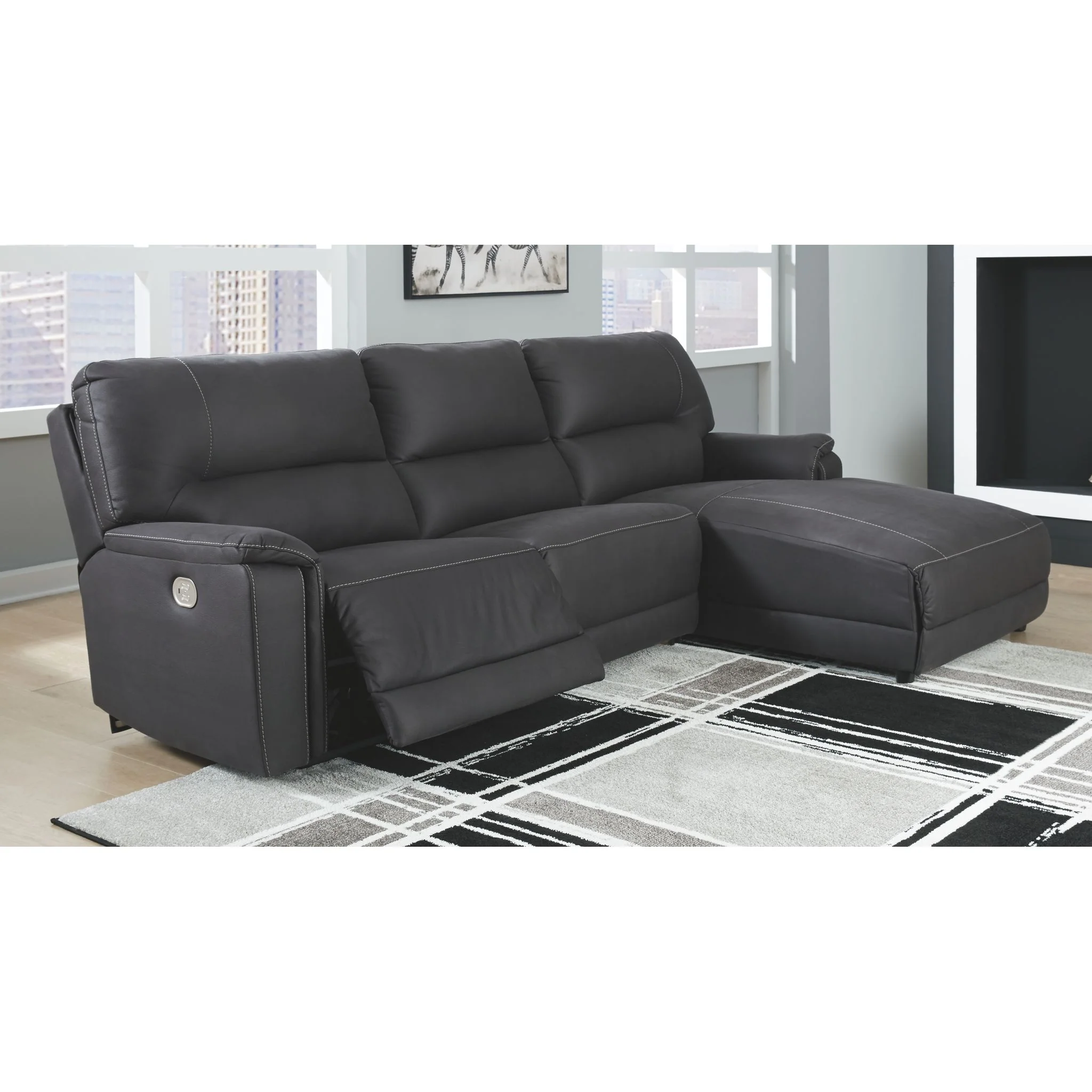 Henefer 3 Piece Power Reclining Sofa Chaise - Image 2