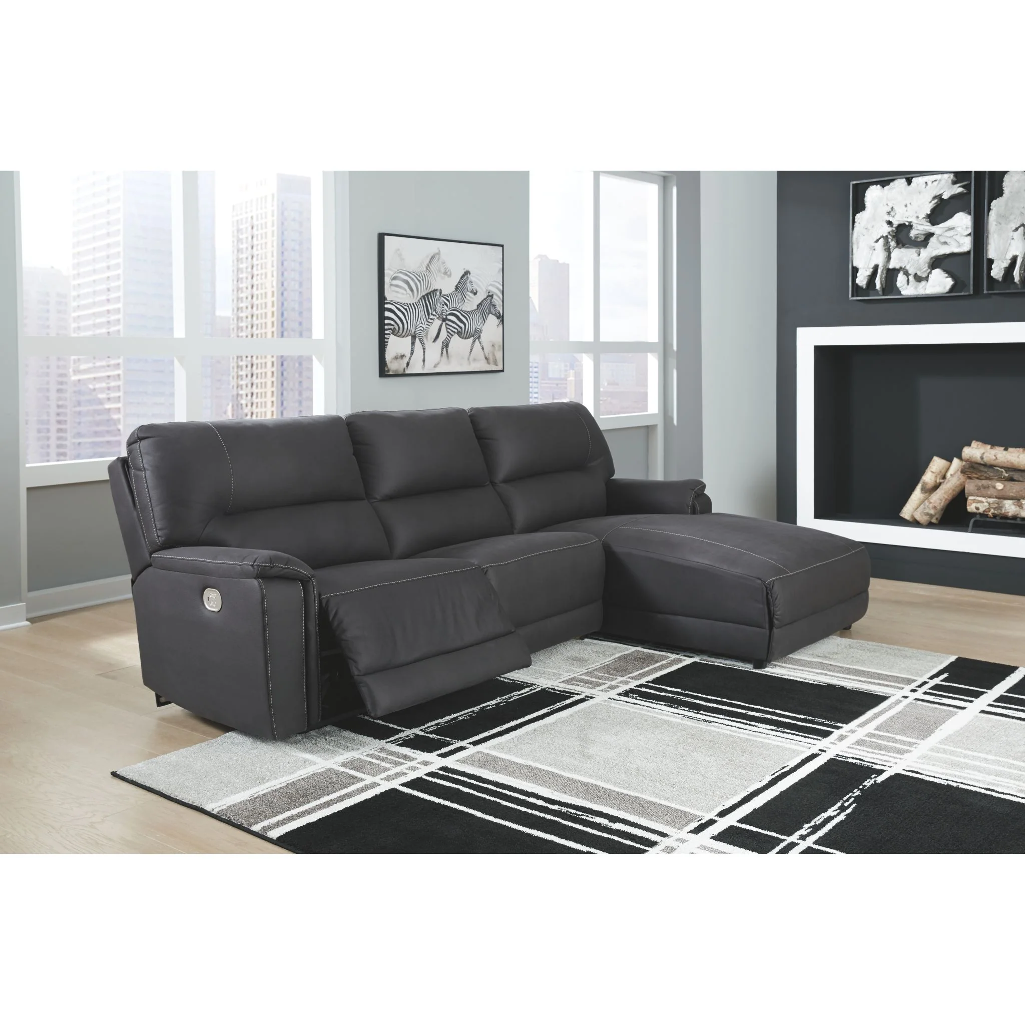 Henefer 3 Piece Power Reclining Sofa Chaise - Image 5