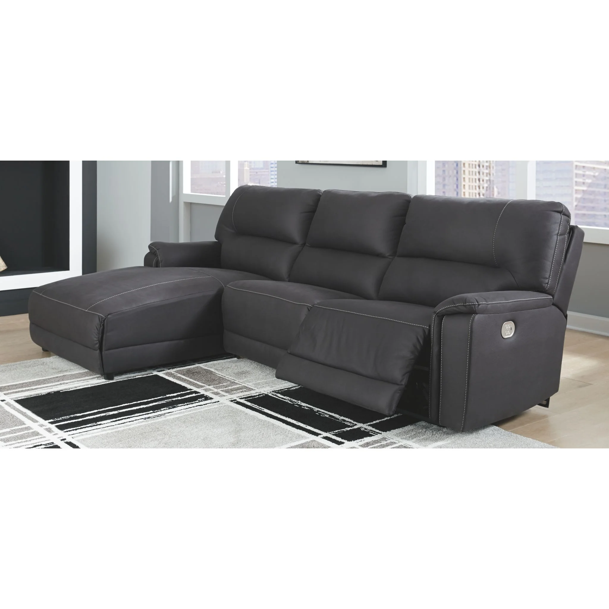 Henefer 3 Piece Power Reclining Sofa Chaise - Image 2