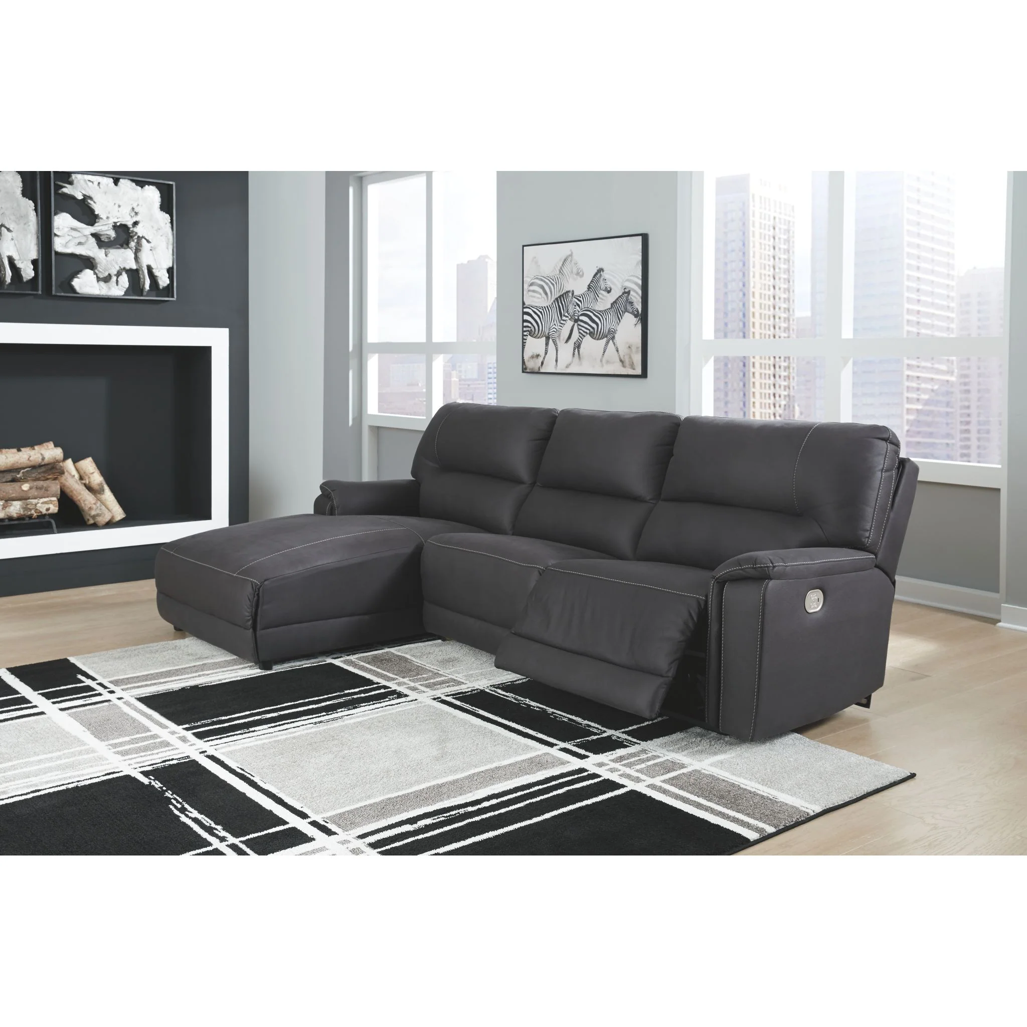 Henefer 3 Piece Power Reclining Sofa Chaise - Image 4