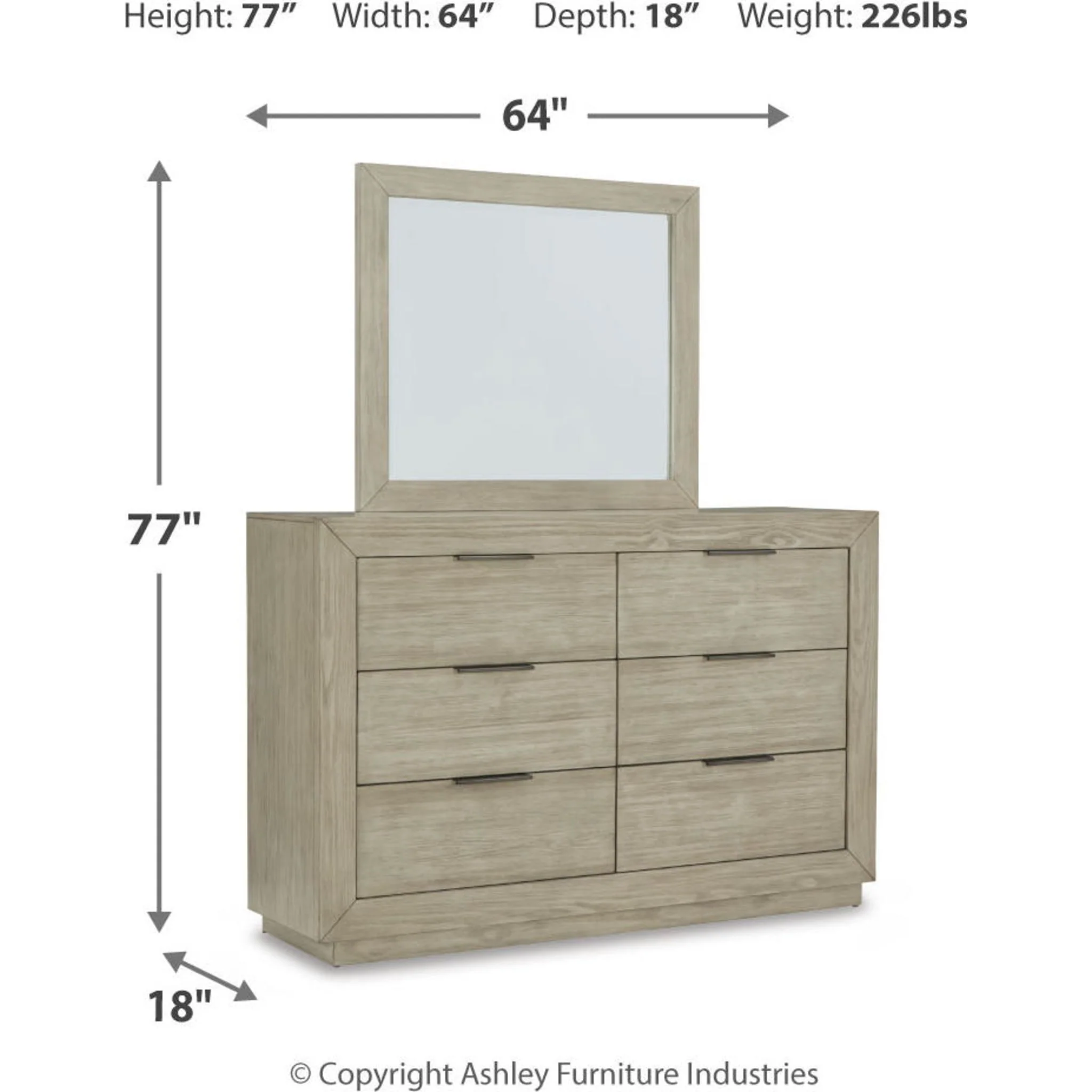 Hennington-Exclusive Dresser and Mirror - Image 3