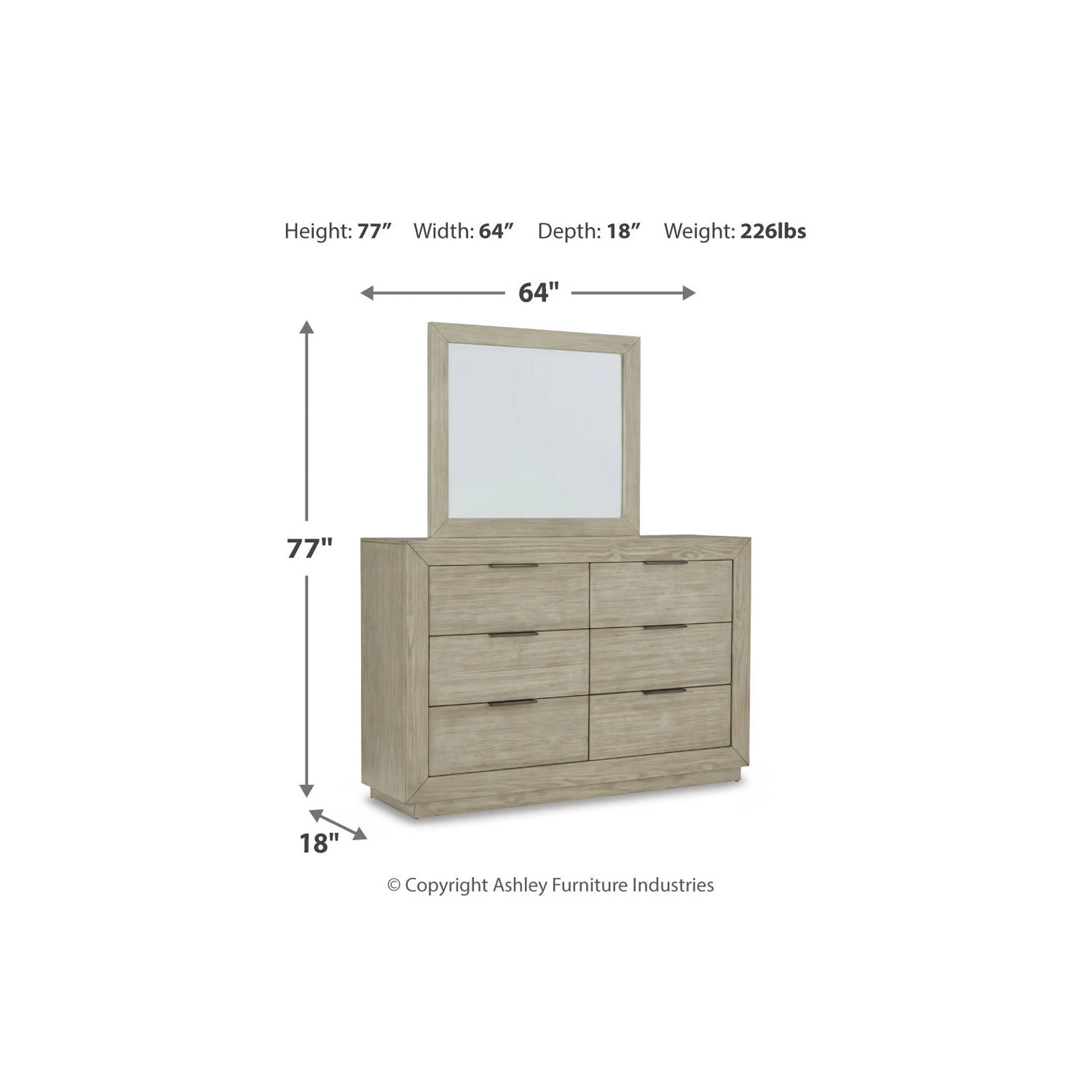 Hennington-Exclusive Dresser and Mirror - Image 4
