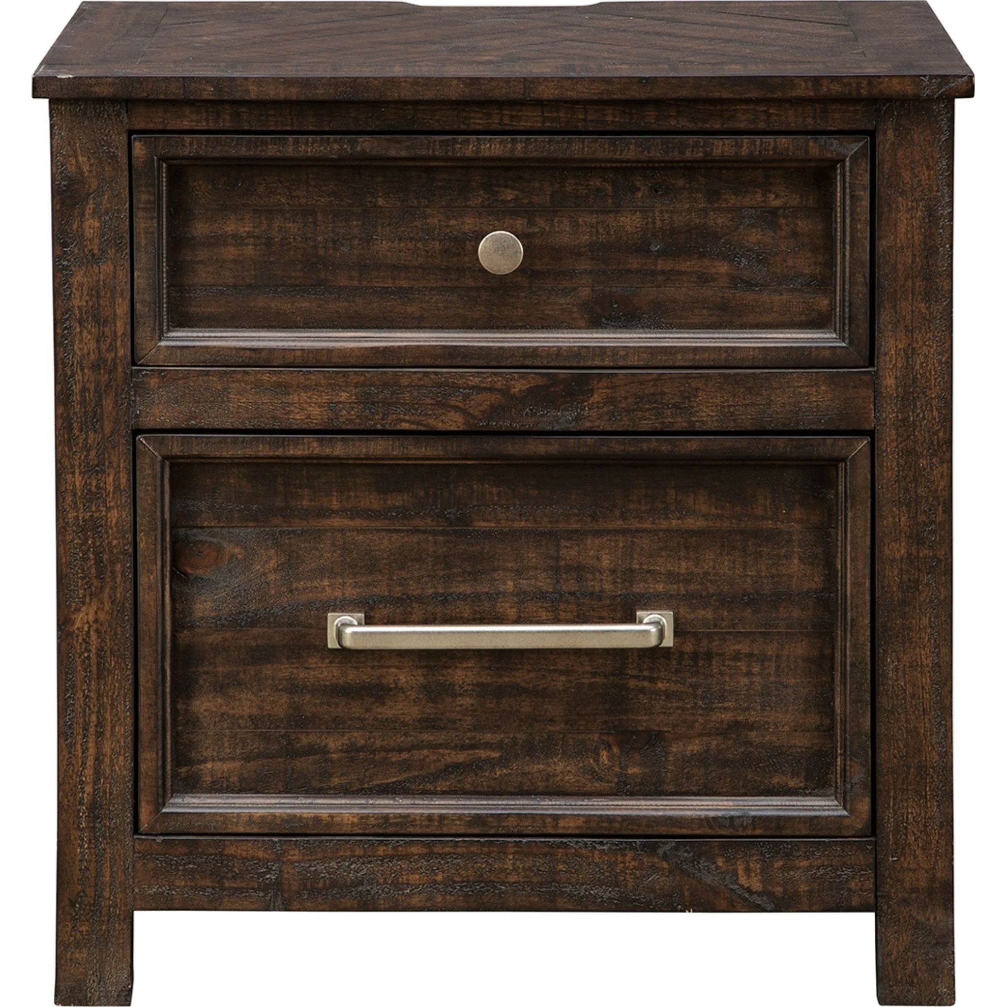Hillcott- EXCLUSIVE Two Drawer Nightstand - Image 3