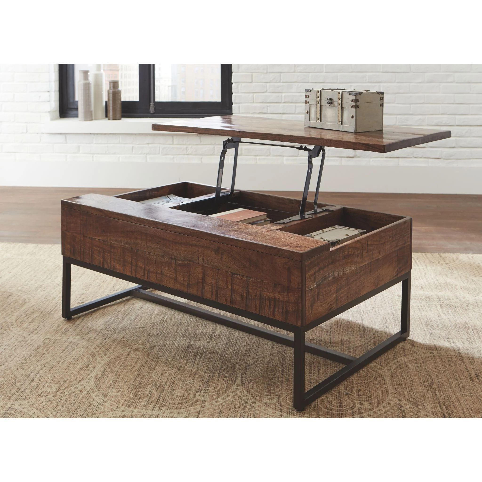 Hirvanton Cocktail Table with Lift Top - Image 3